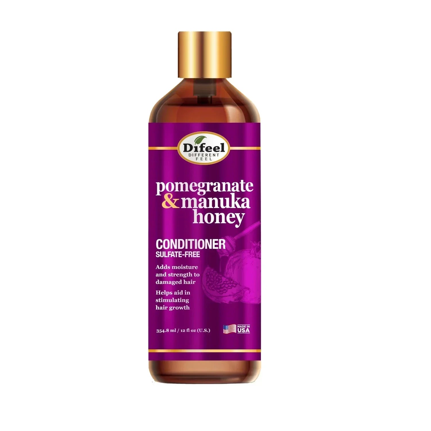 Difeel Pomegranate & Manuka Honey Sulfate-Free Conditioner 12 oz. | CC Hair & Beauty UK