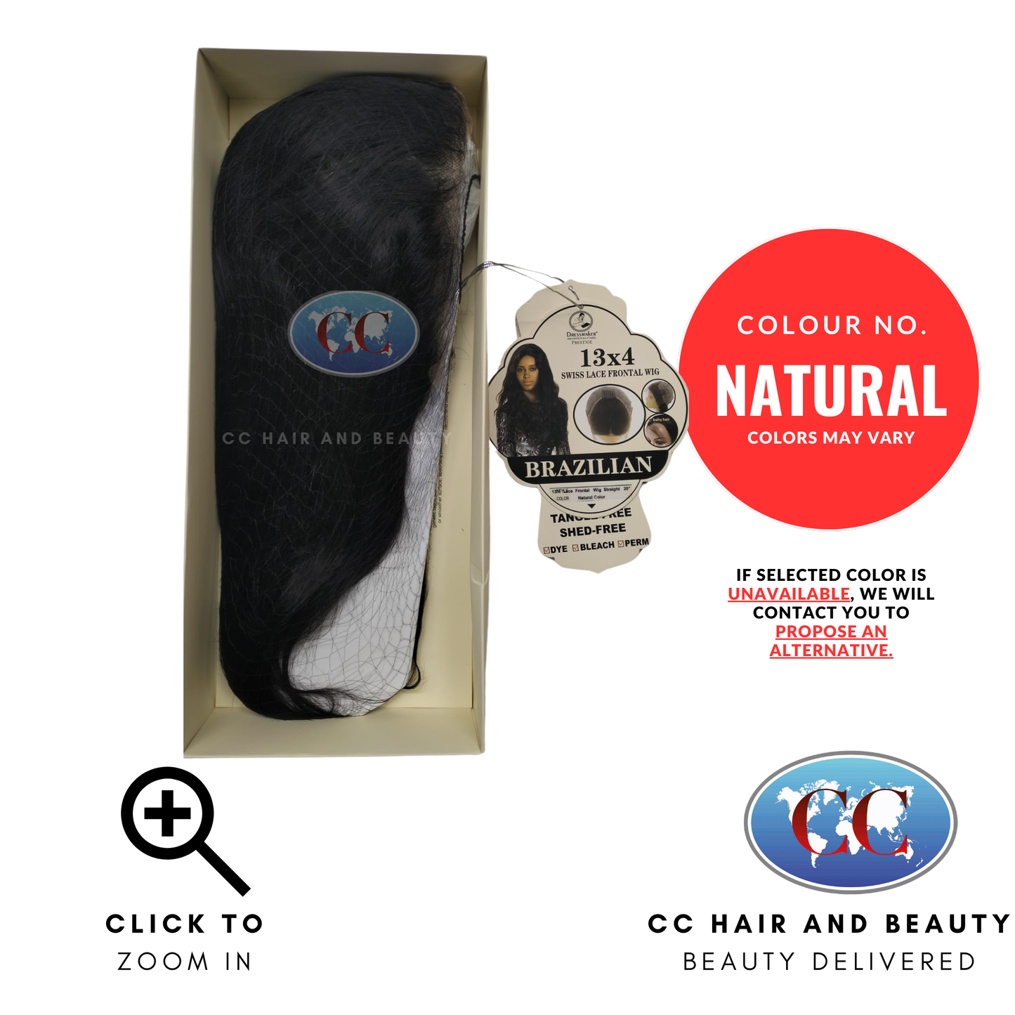 Dressmaker Swiss Lace Wig - 13x4 Lace Wig Straight - view 3