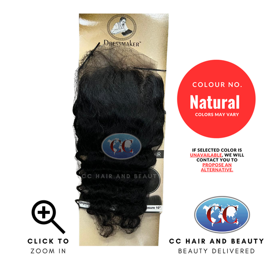 Dressmaker Prestige 13*4 Lace Frontal Free Part Closure - Deep Wave Natural Color-size 10''