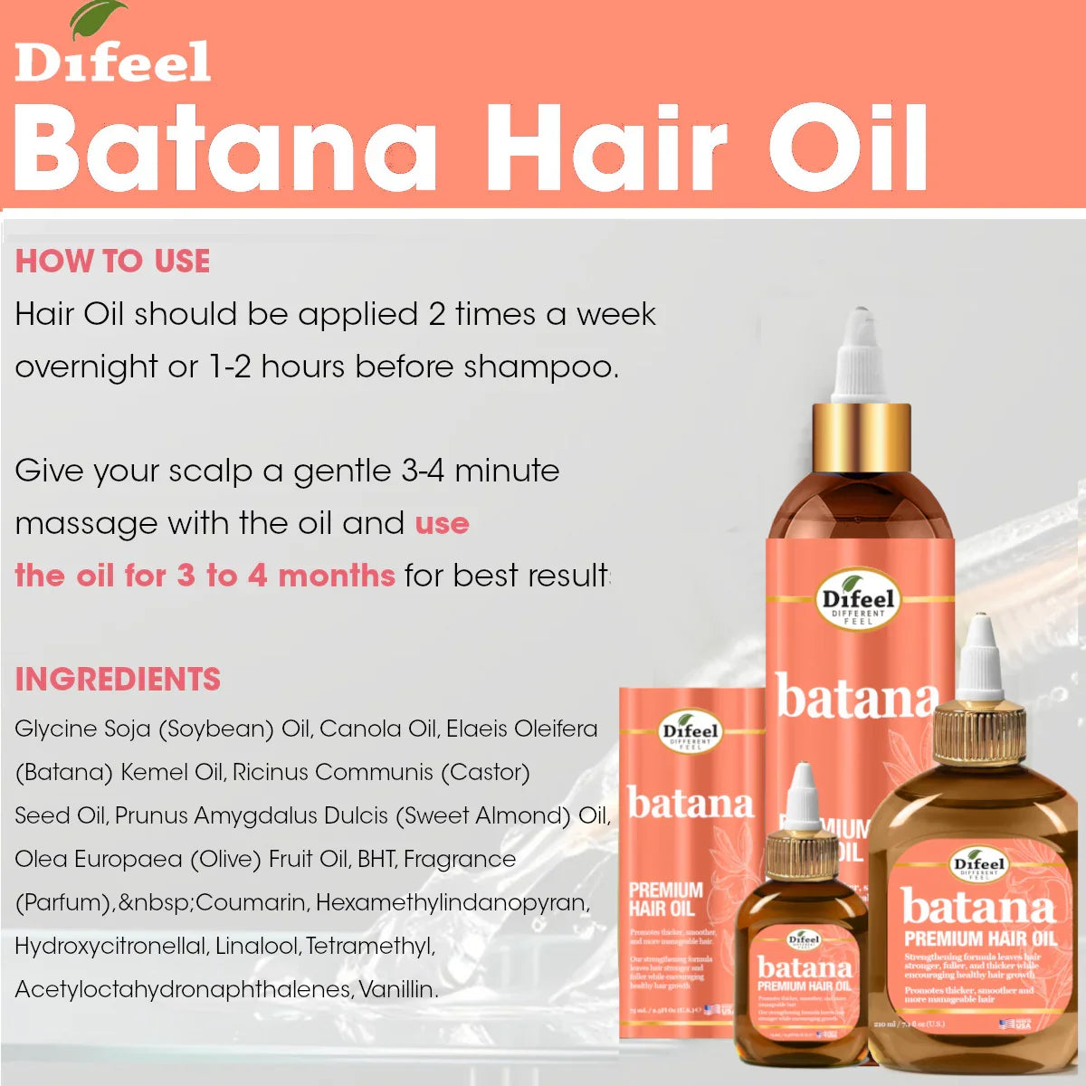Difeel Batana Premium Hair Oil | CC Hair & Beauty UK