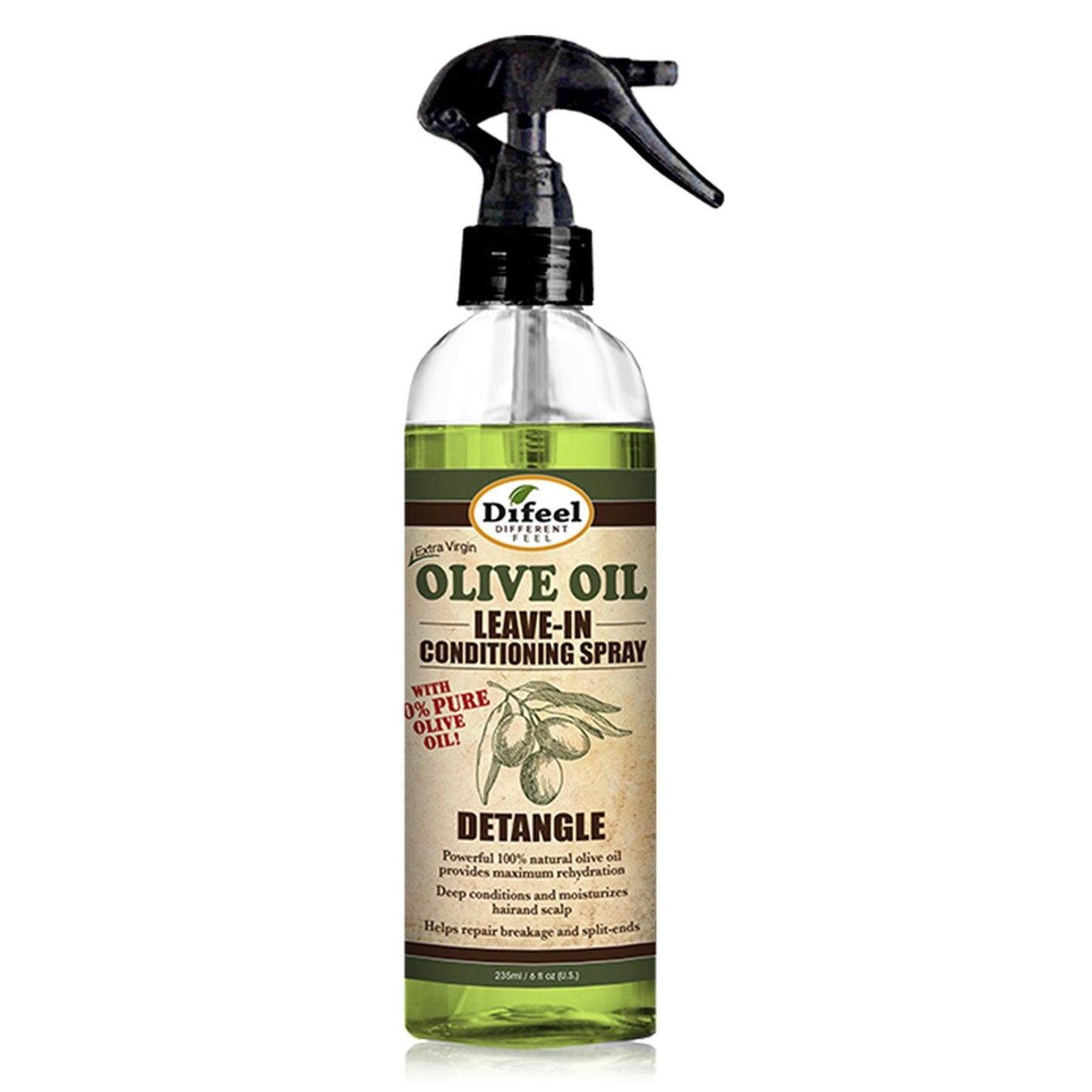 Difeel Detangle Leave In Conditioning Spray With 100% Pure Olive Oil 6 Oz. double | Shop at CC Hair & Beauty UK