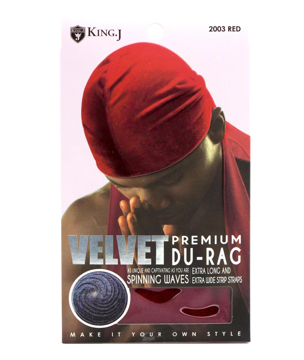 King J Spinning Waves VELVET PREMIUM DURAG - product detail | CC Hair & Beauty