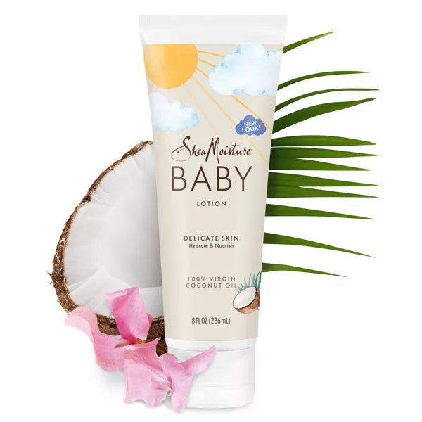 Shea Moisture Baby Lotion 100% Virgin Coconut Oil Hydrate & Nourish for Delicate Skin 8OZ | CC Hair & Beauty UK