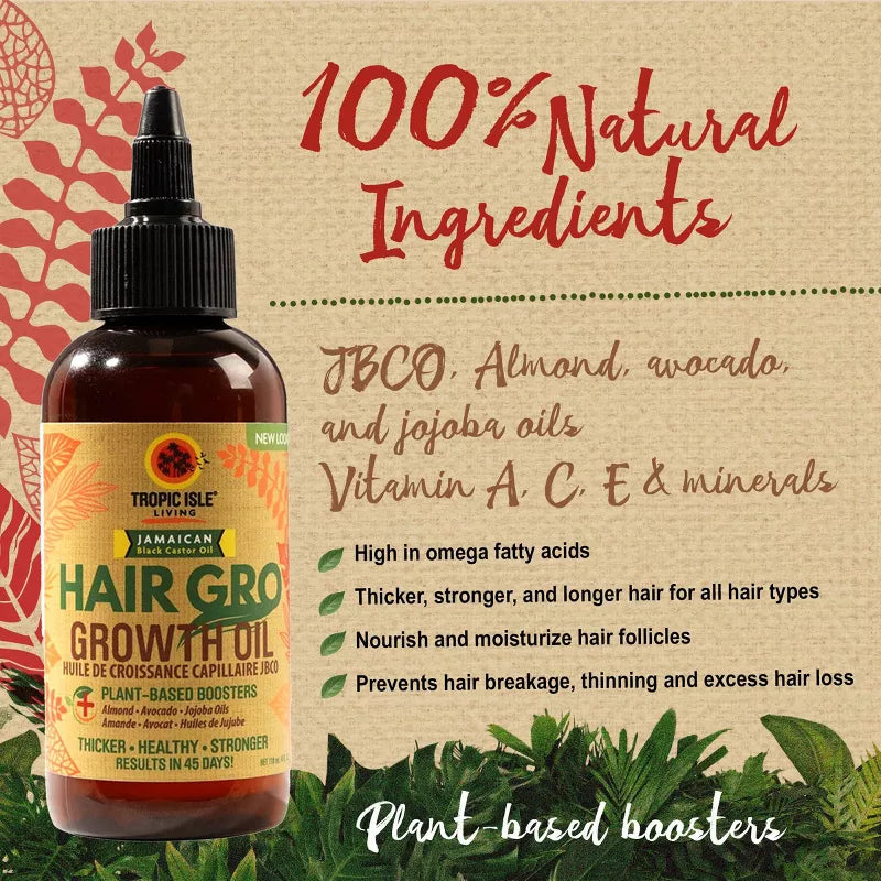 Tropic Isle Tropic Isle Living Jamaican Black Castor Hair Growth Oil - 4 fl oz | CC Hair & Beauty Leeds