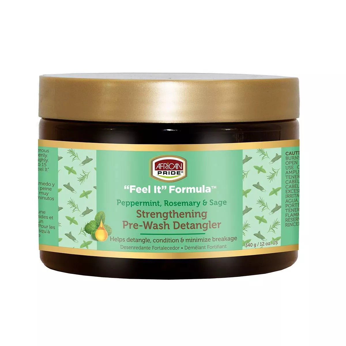 African Pride Peppermint Rosemary & Sage Strengthening Pre-Wash Detangler 12oz | Shop at CC Hair & Beauty UK
