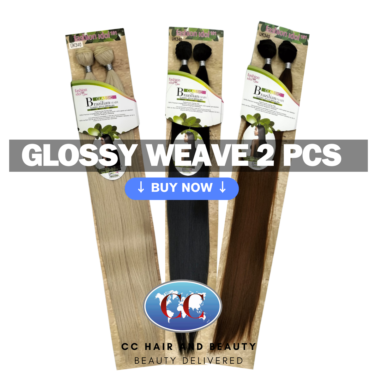 Sleek Hair Fashion Idol 101 Classic Brazilian Hair - Glossy Weave 2 Pcs | CC Hair & Beauty UK