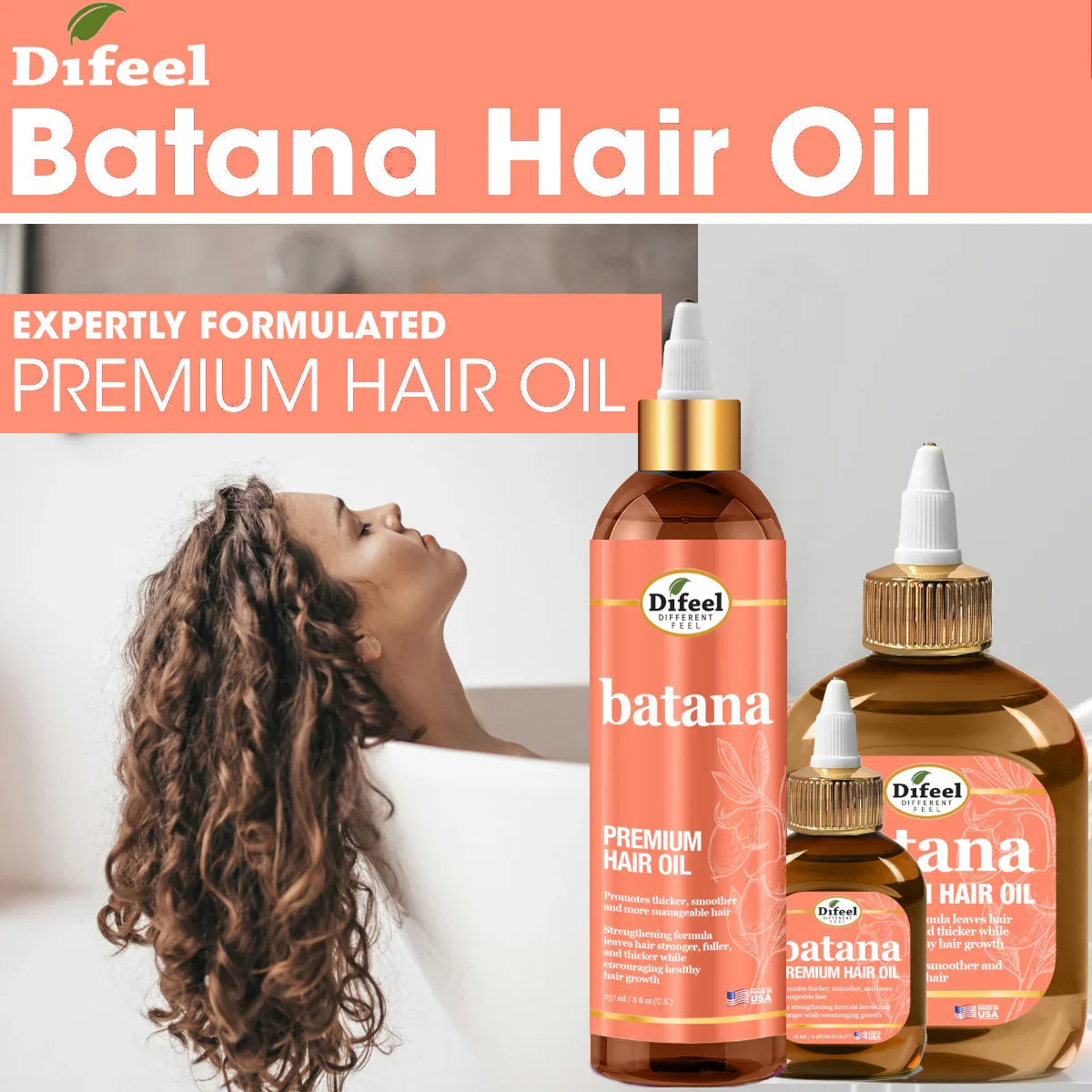 Difeel Batana Premium Hair Oil 8 Ounces | CC Hair & Beauty UK