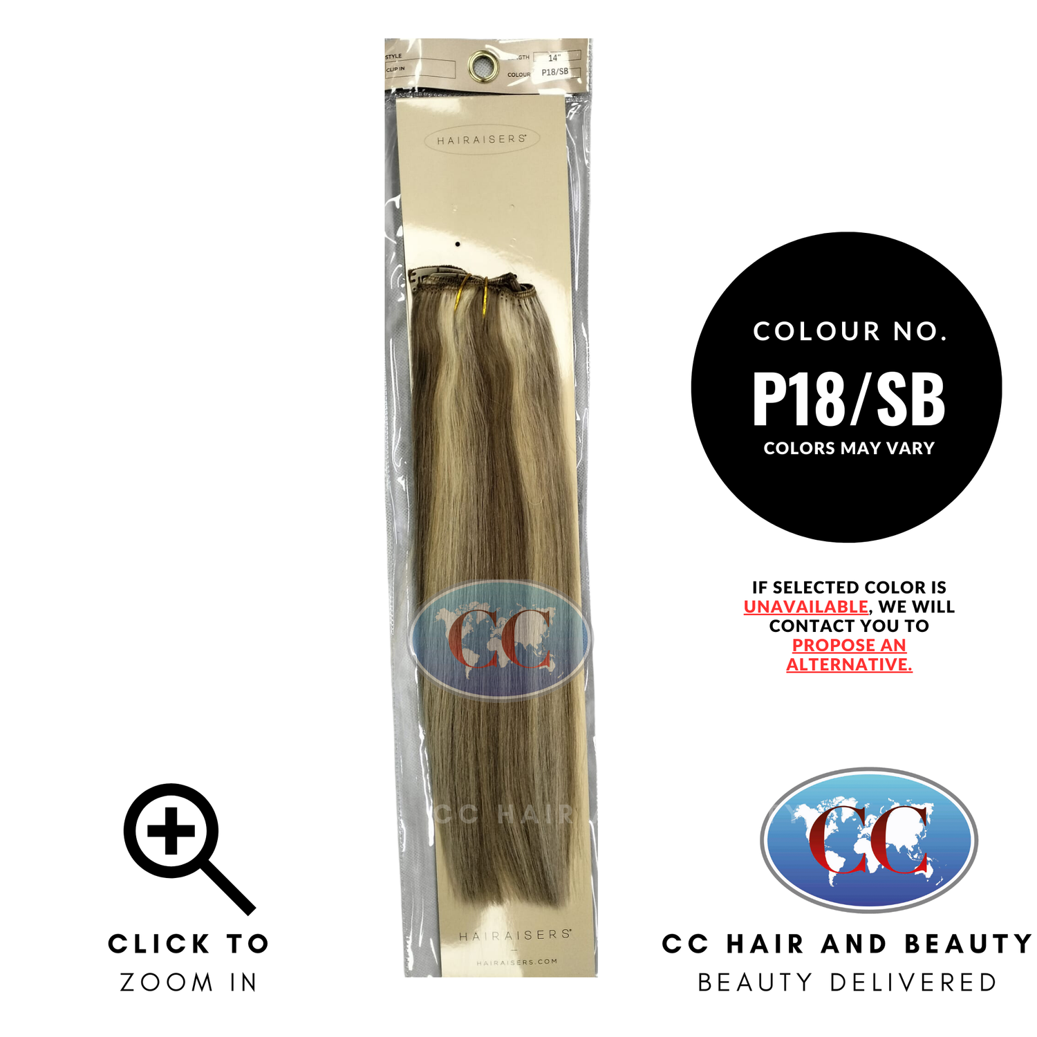 Hairaiser Luxurious Double Weft With Lace Clip - In Hair Extensions 100% Human Hair 14''-colour P18/SB