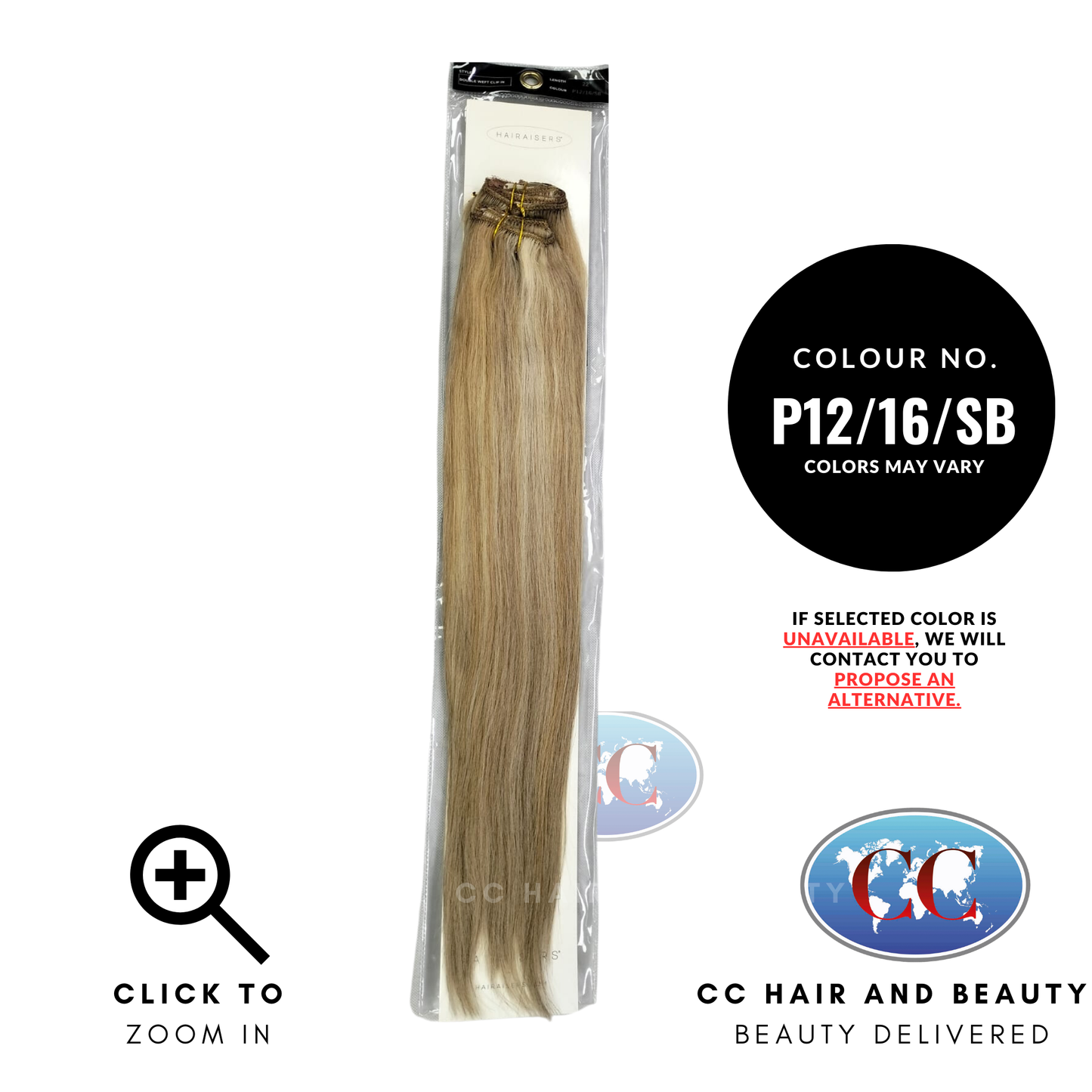 Hairaiser Luxurious Double Weft With Lace Clip - In Hair Extensions 100% Human Hair 22''-colour P12/16/SB