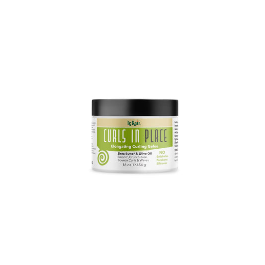 LeKair Curls In Place Elongating Curling Gelee 16oz tub for natural curly and coily hair