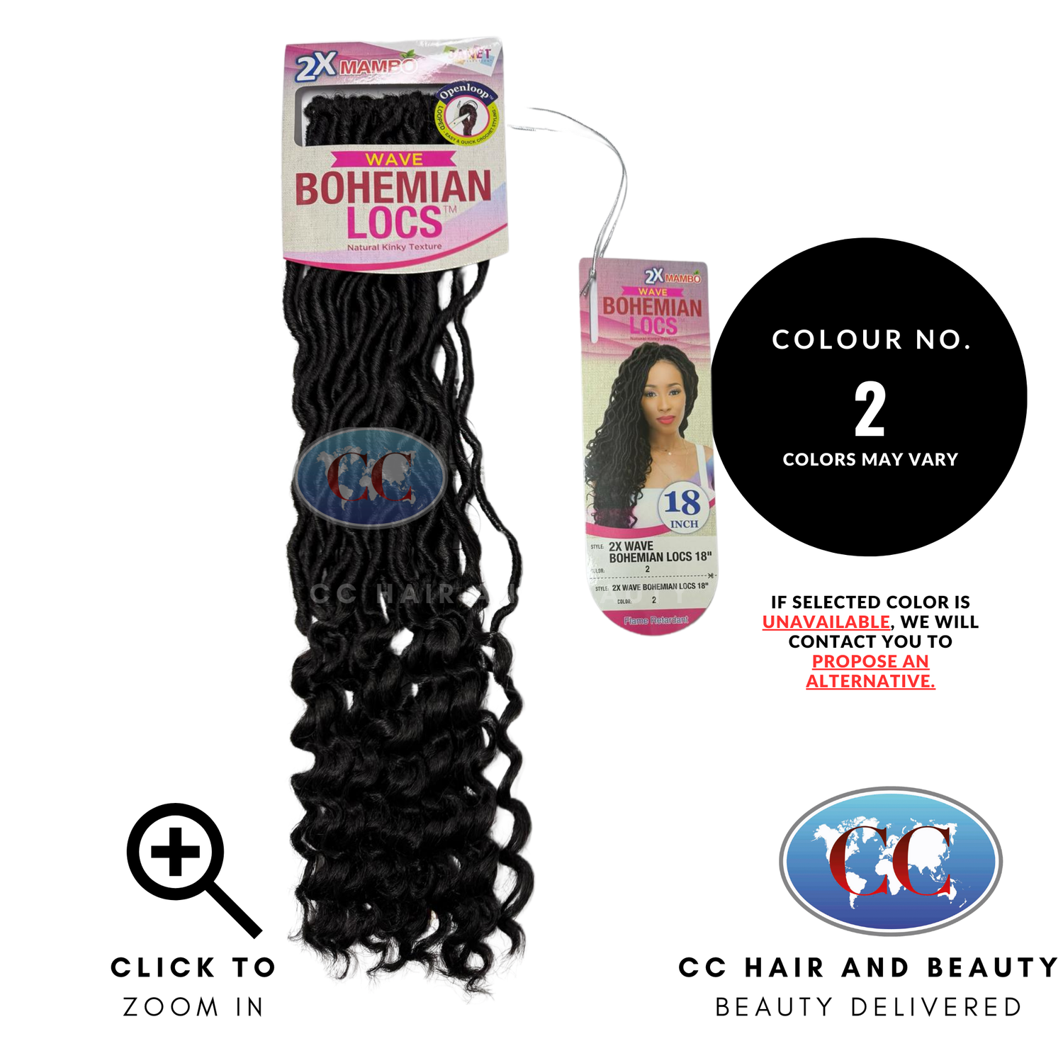 Janet Collection 2X Wave Bohemian Locs 18″-Colour 2