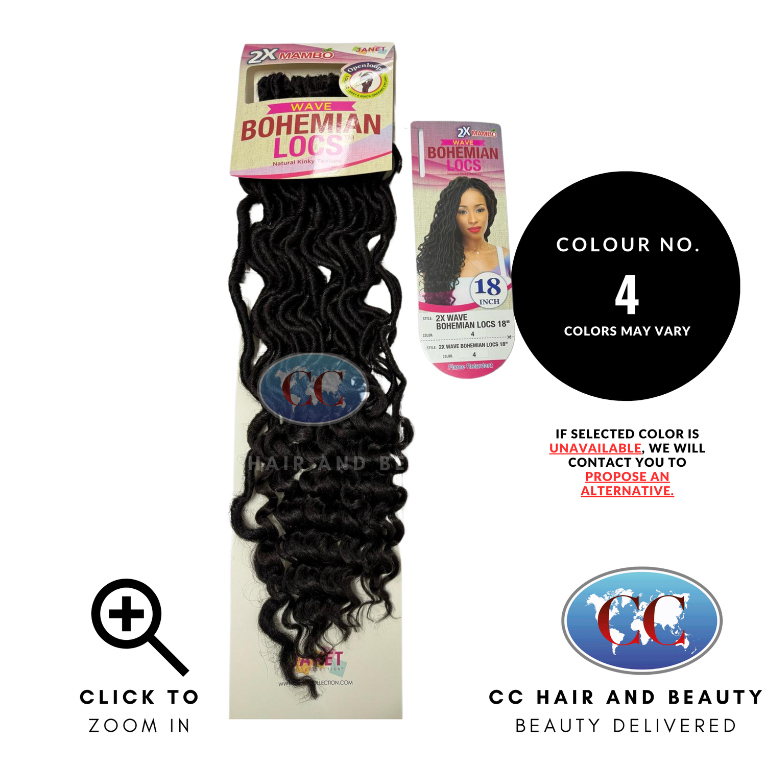 Janet Collection 2X Wave Bohemian Locs 18″-Colour 4