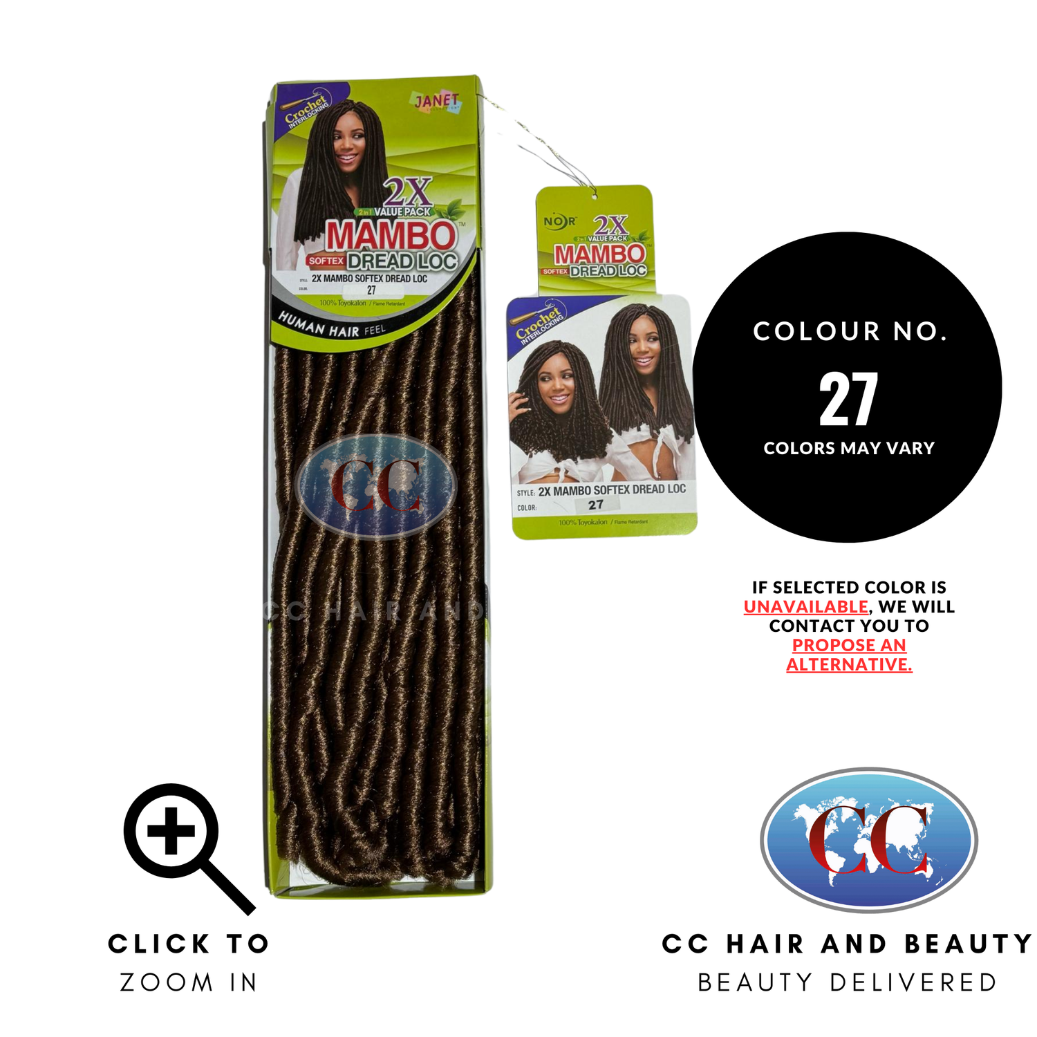 Janet Collection 2x Mambo Softex Dread Loc Braid-Colour 27