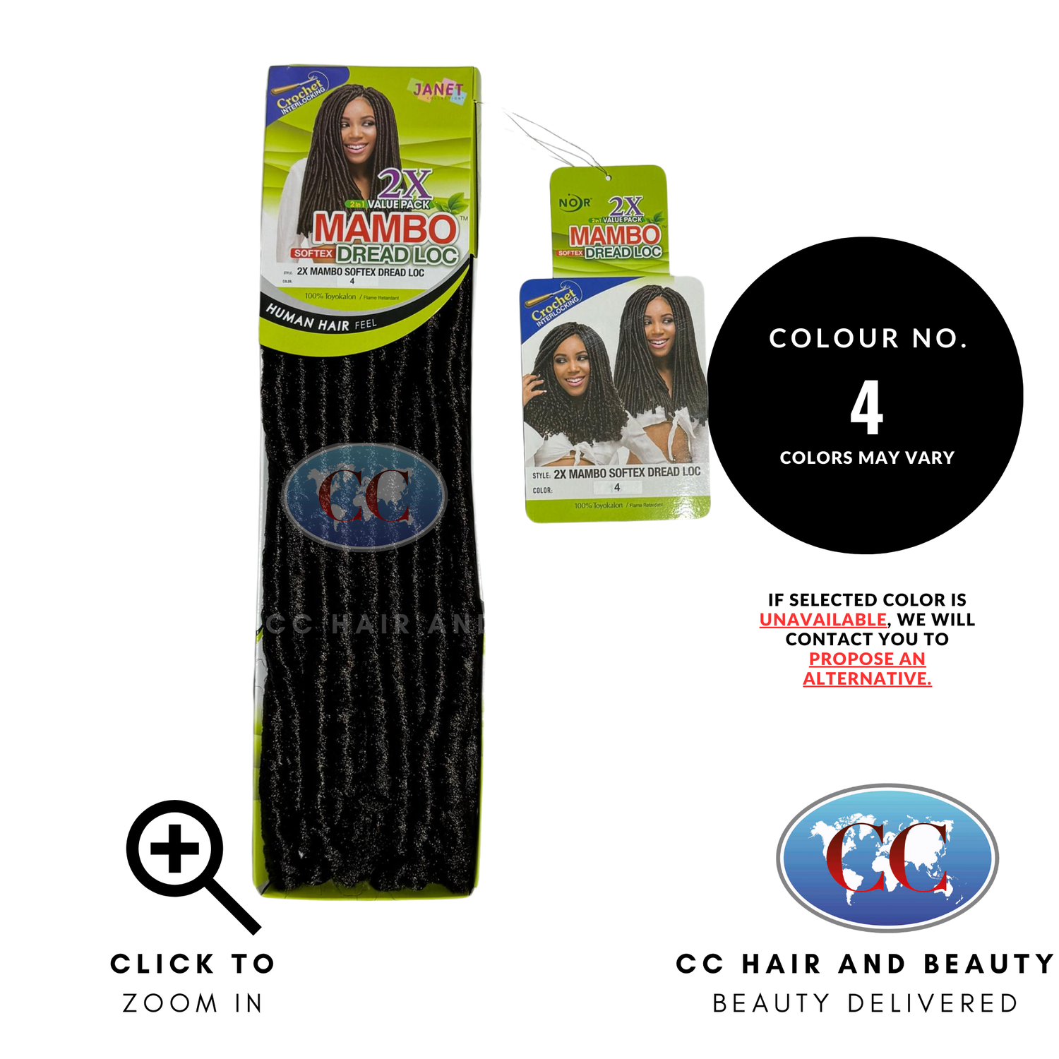 Janet Collection 2x Mambo Softex Dread Loc Braid-Colour 4