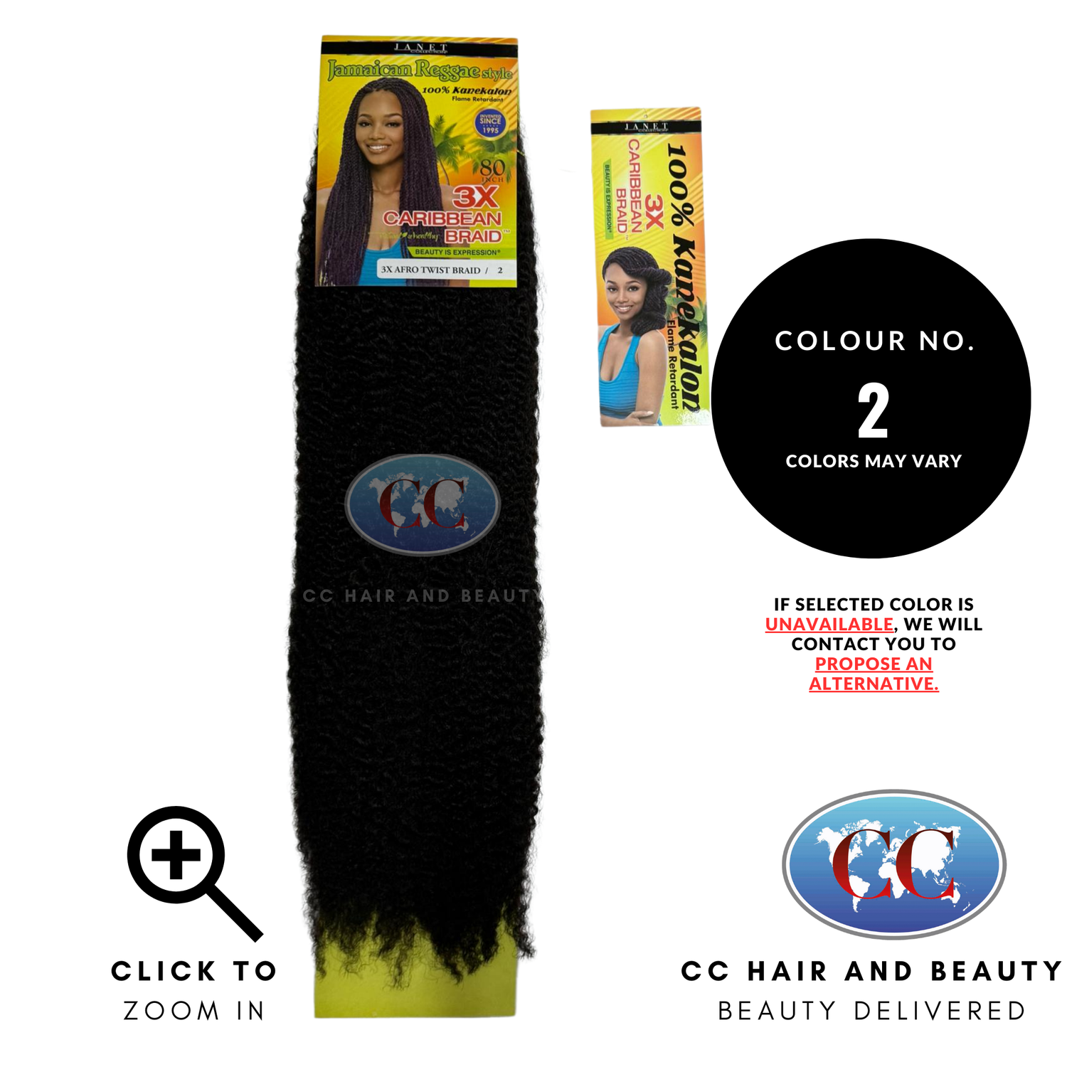 Janet Collection 3X Afro Twist Caribbean Braid 80"-Colour 2