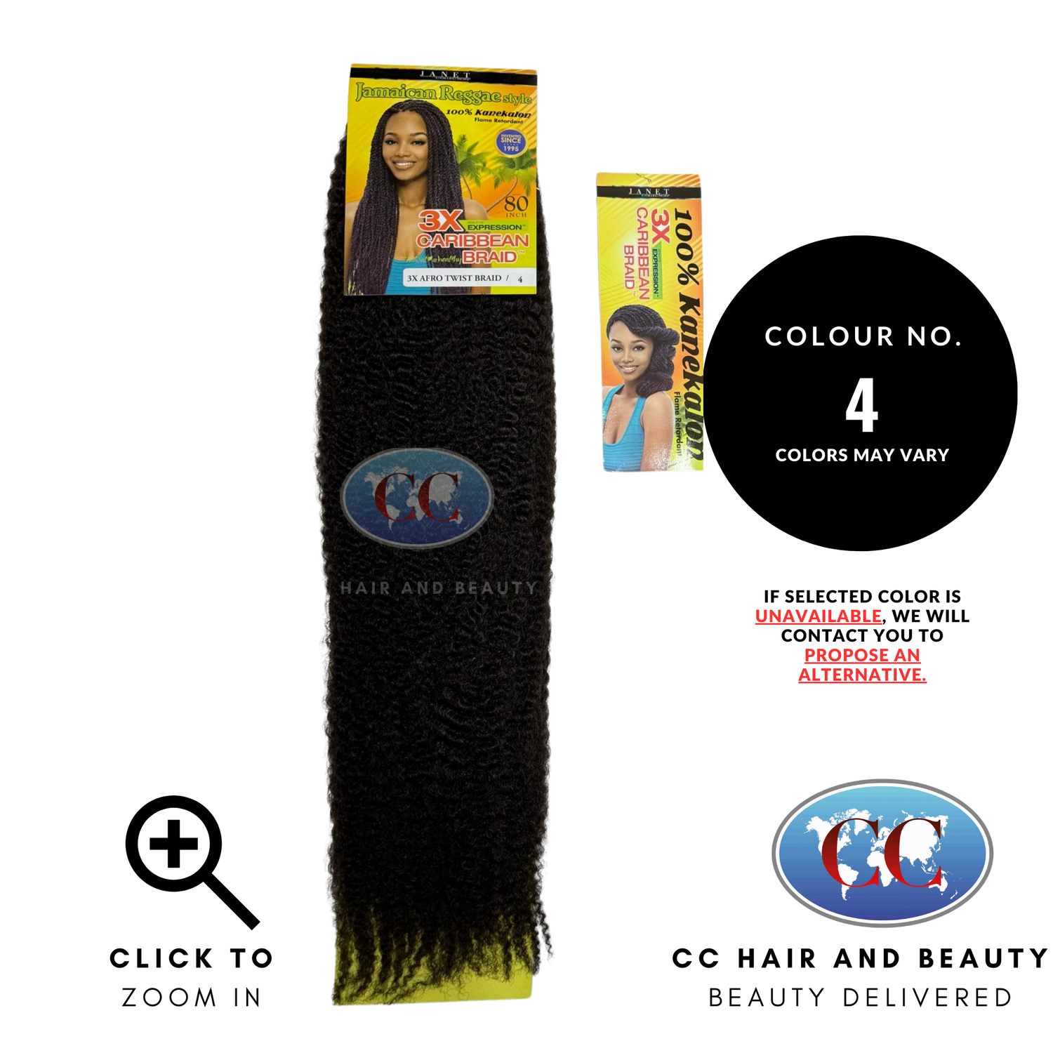 Janet Collection 3X Afro Twist Caribbean Braid 80"-Colour 4