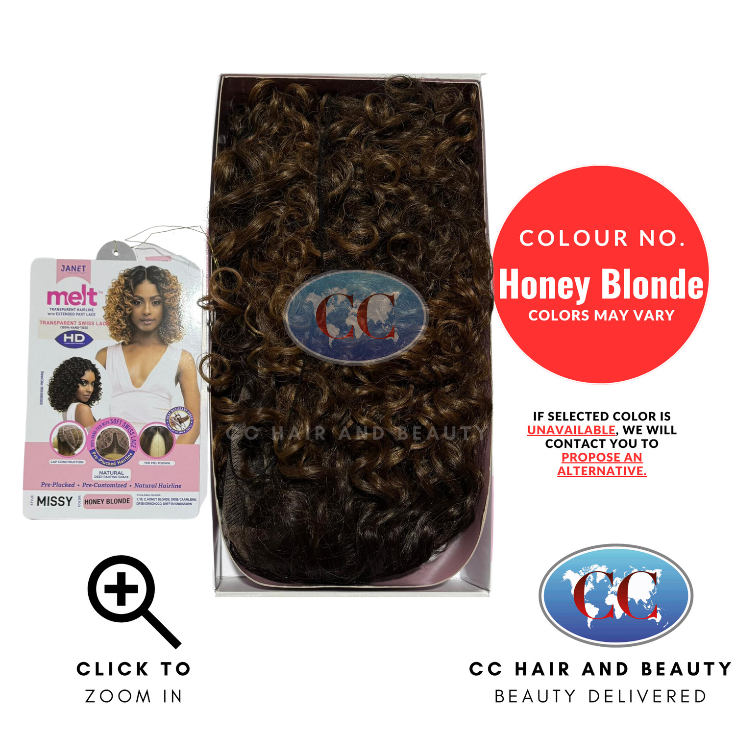 Janet Collection HD Melt Extended Part Lace Front Wig - Maxine-Colour HONEY BLONDE