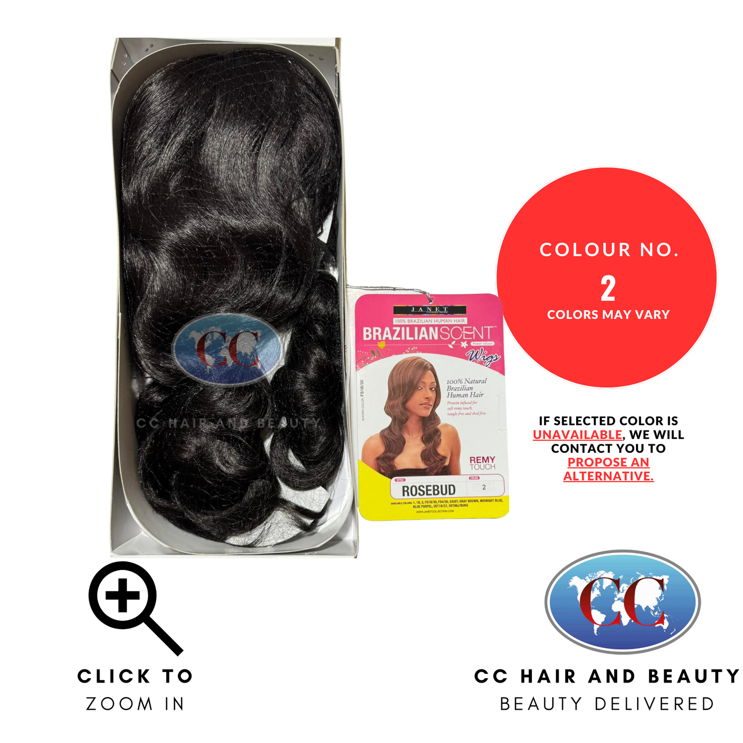 Janet Collection Human Hair Blend Lace Front Wig Brazilian Scent - Rosebud-Colour 2
