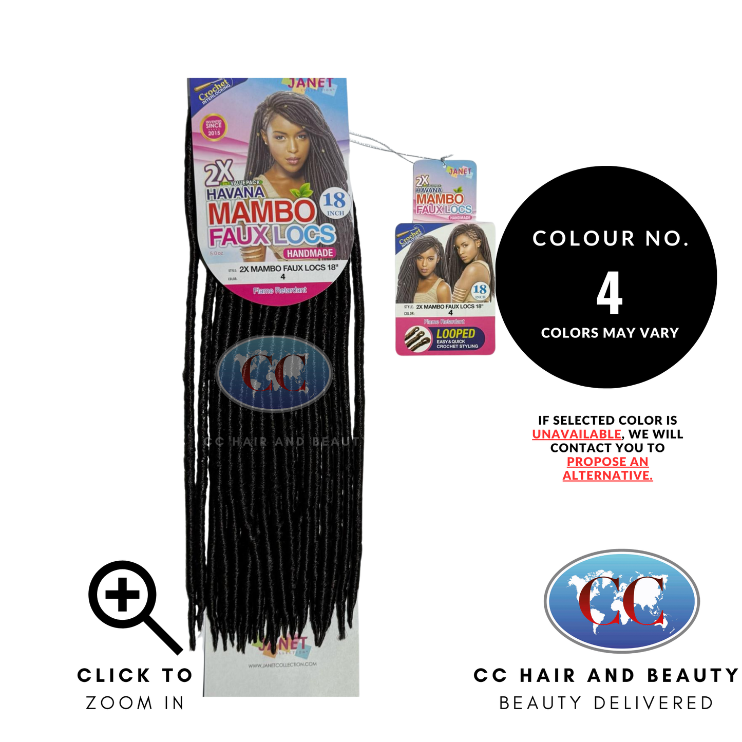 Janet Collection Mono Mambo Faux Locs 18"-Colour 4