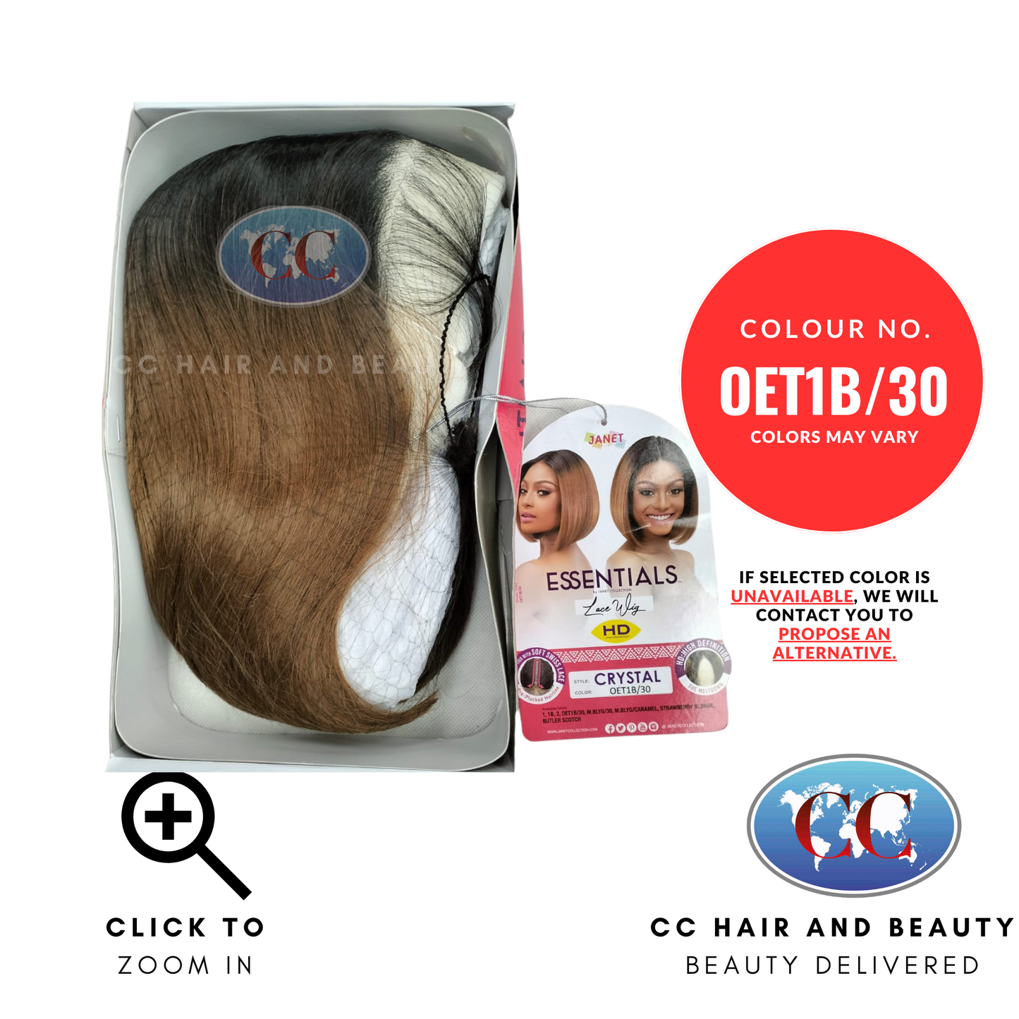 Janet Essentials Hd Lace Wig - Crystal-colour OET1B/30