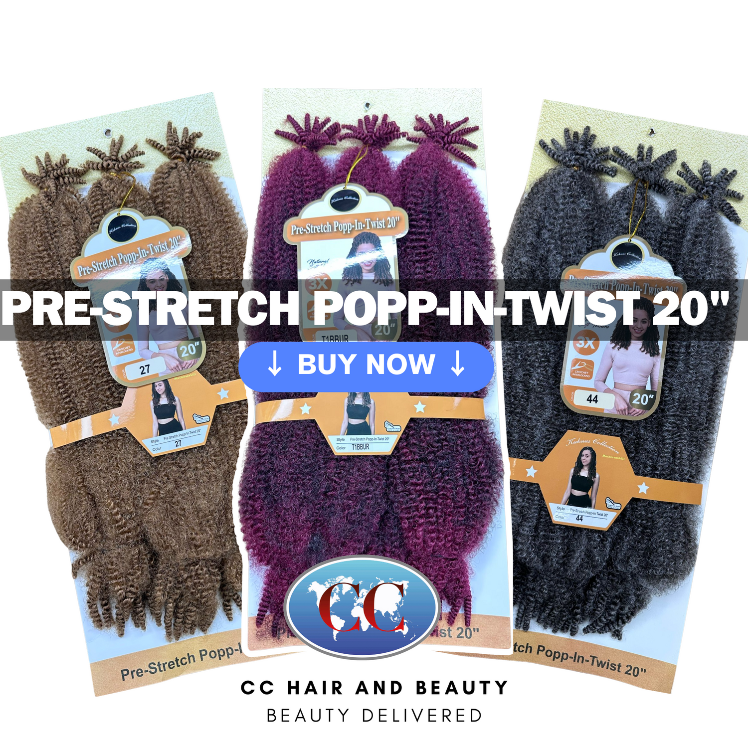 Kuknus Collection Pre - Stretch Popp-in-Twist 20" | CC Hair & Beauty UK