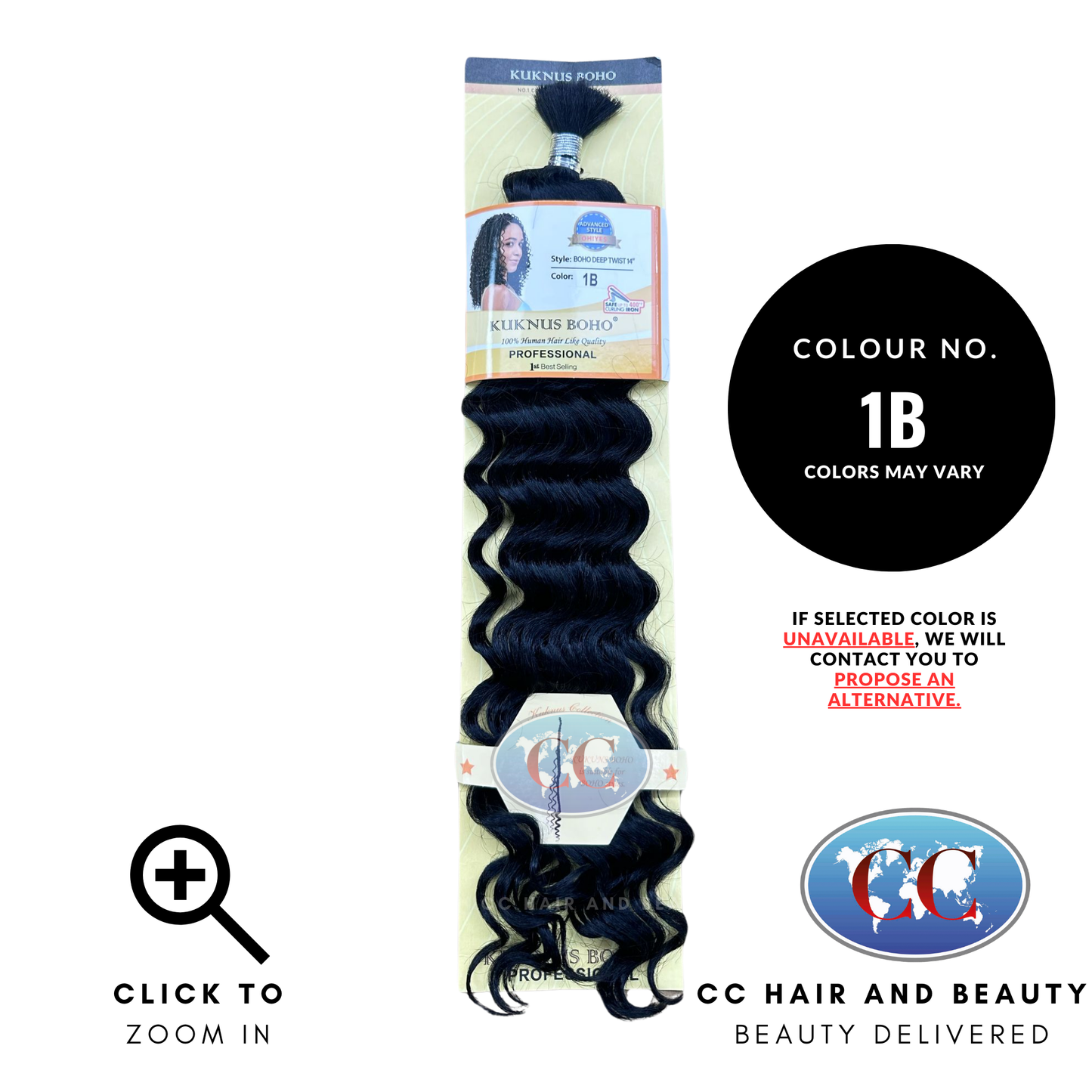 Kuknus Collection Boho Deep Twist 14" - available online | CC Hair & Beauty UK