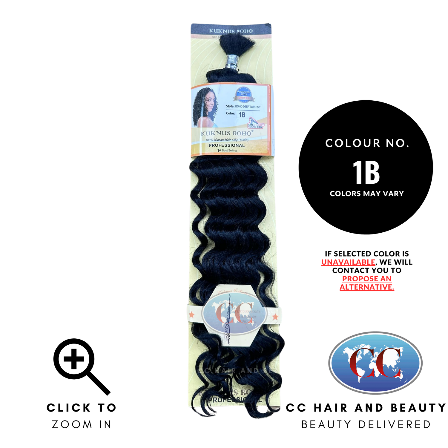 Kuknus Collection Boho Deep Twist 14" - available online | CC Hair & Beauty UK