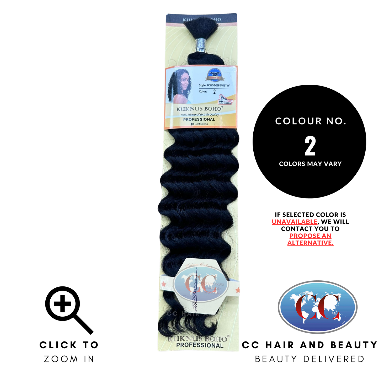 Kuknus Collection Boho Deep Twist 14" - available online | CC Hair & Beauty UK