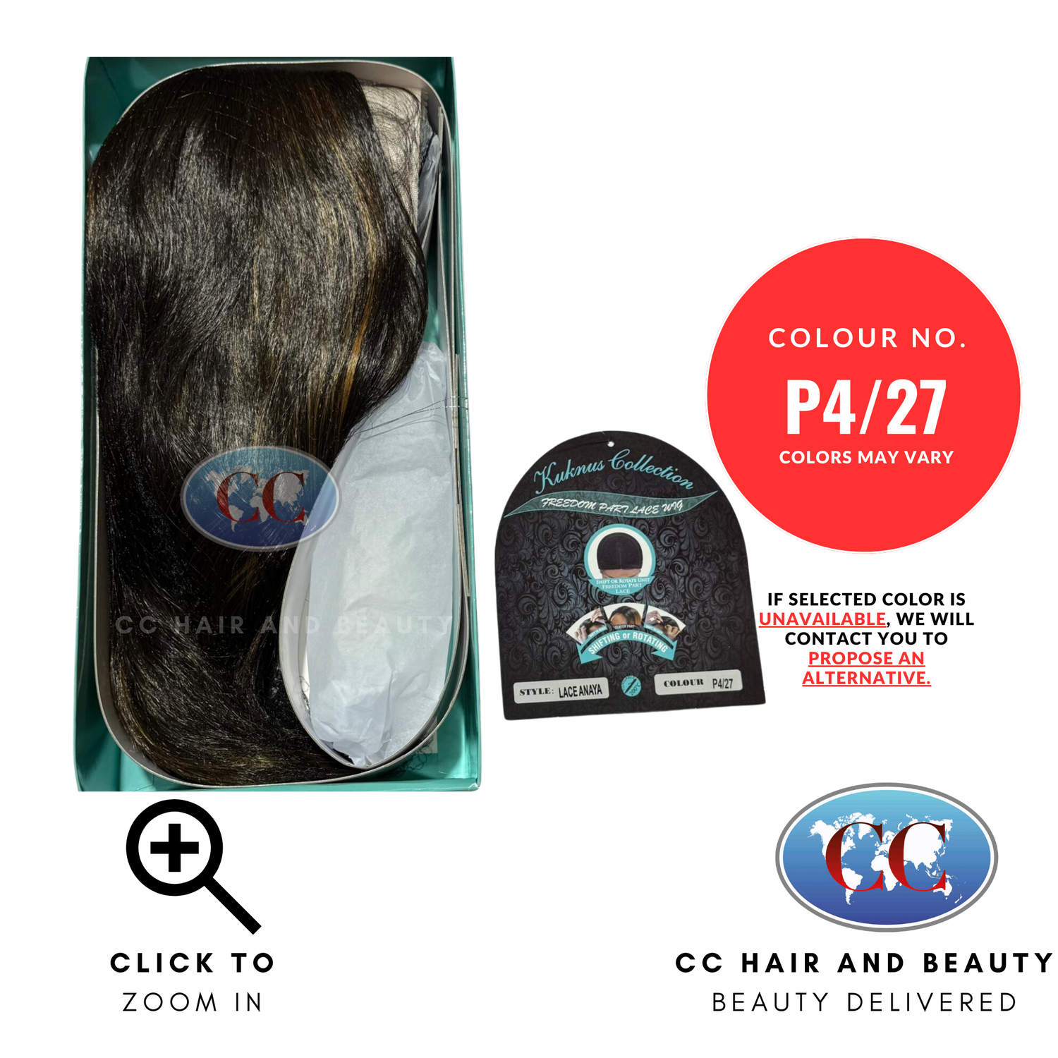 Kuknus Collection Freedoom Part Lace Wig - Lace Anaya-Colour P4/27