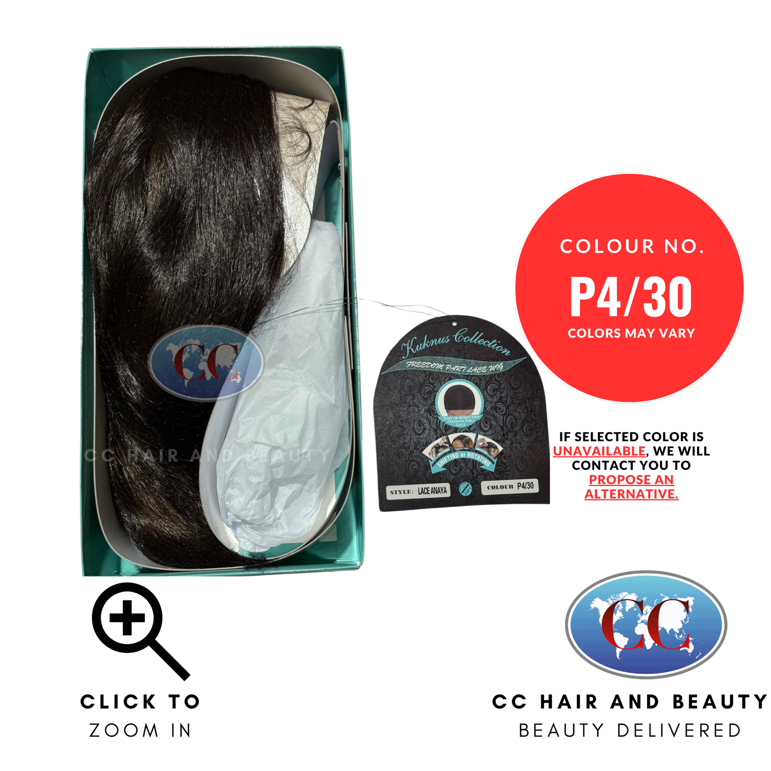 Kuknus Collection Freedoom Part Lace Wig - Lace Anaya-Colour P4/30