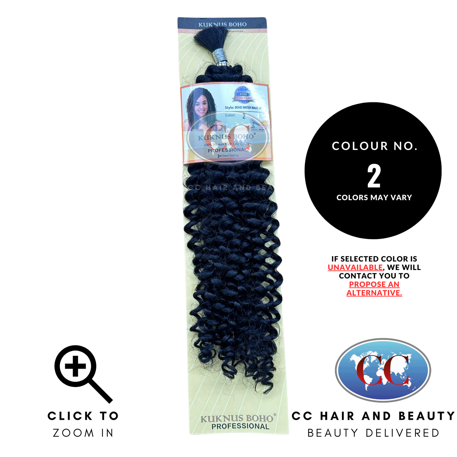 Kuknus collection Boho Water Wave 14" | CC Hair & Beauty UK