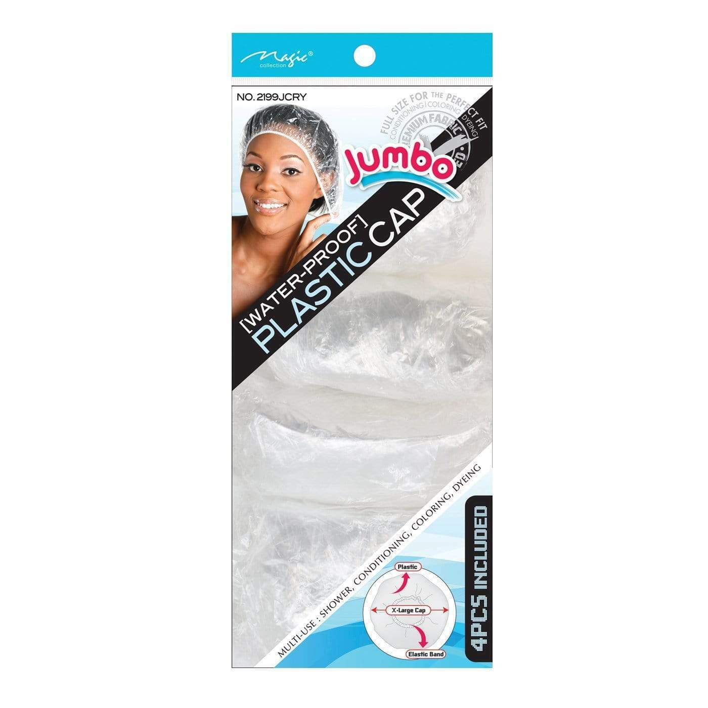 Magic Collection Jumbo Waterproof Plastic Cap - No.2199JCRY | Shop at CC Hair & Beauty UK