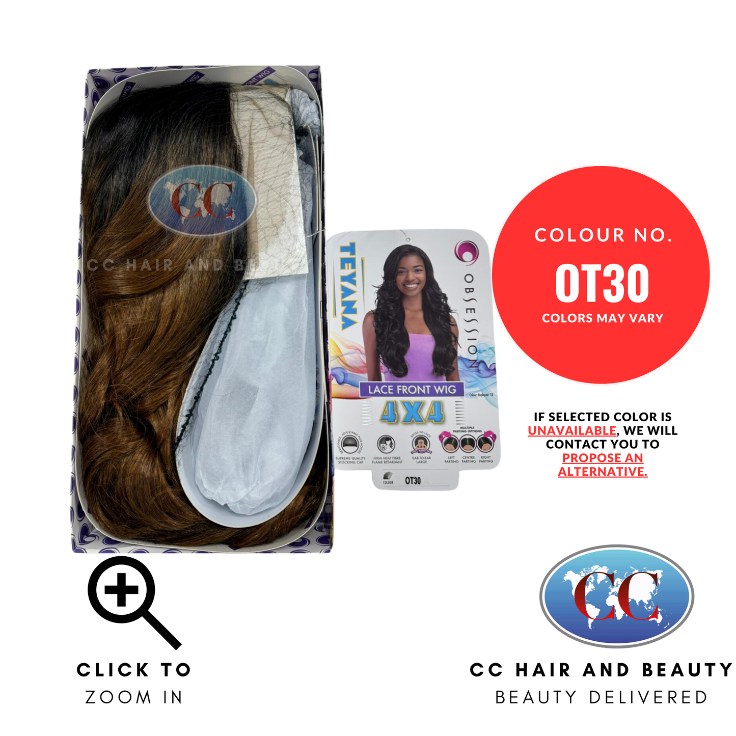 Obsession Synthetic Swiss HD 4x4 Lace Front Free Part Wig - TEYANA ot30