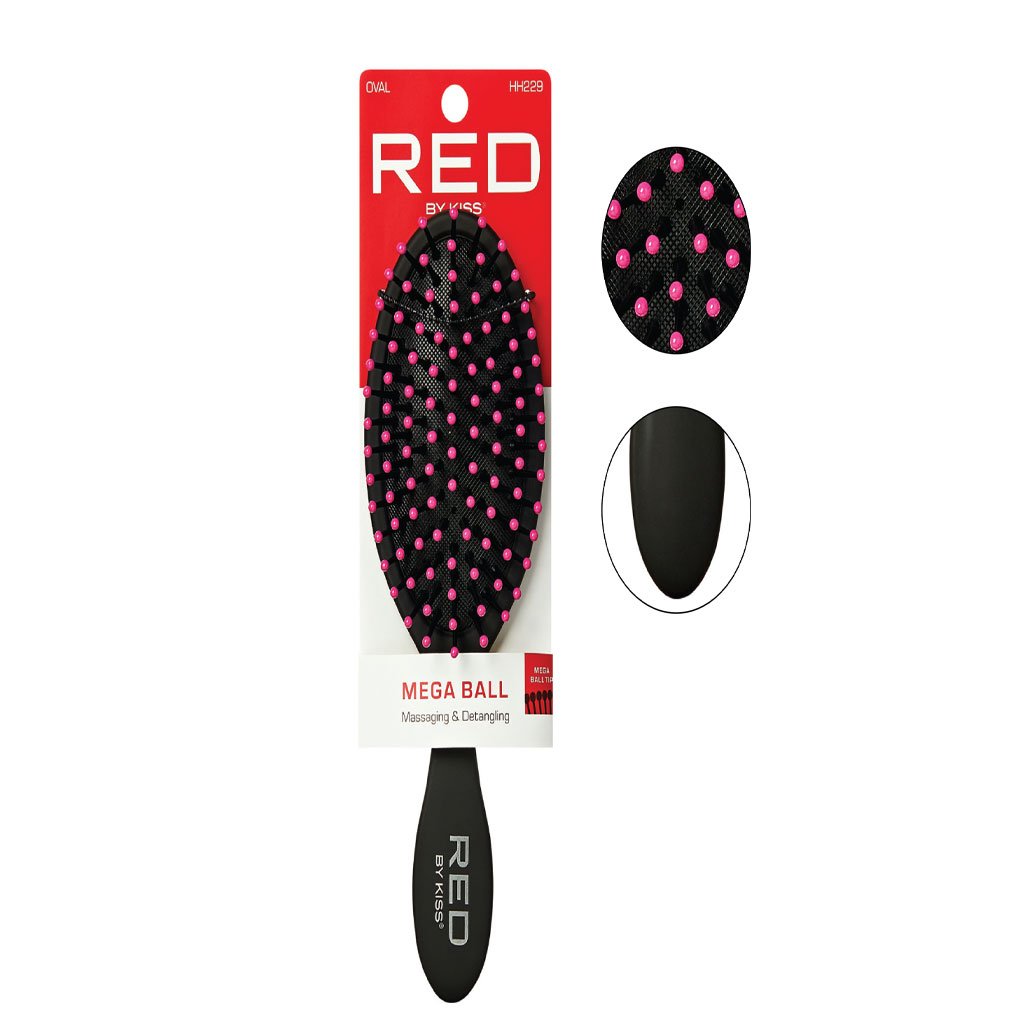 Red By Kiss Square & Oval Designed Ball Tipped Detangle Brush - product detail | CC Hair & Beauty
