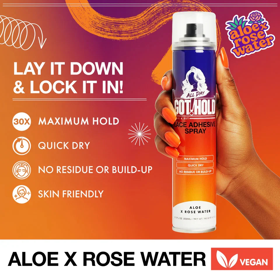 All Day Got Hold Wig Adhesive Spray - 100ml / 3.38oz | CC Hair & Beauty UK