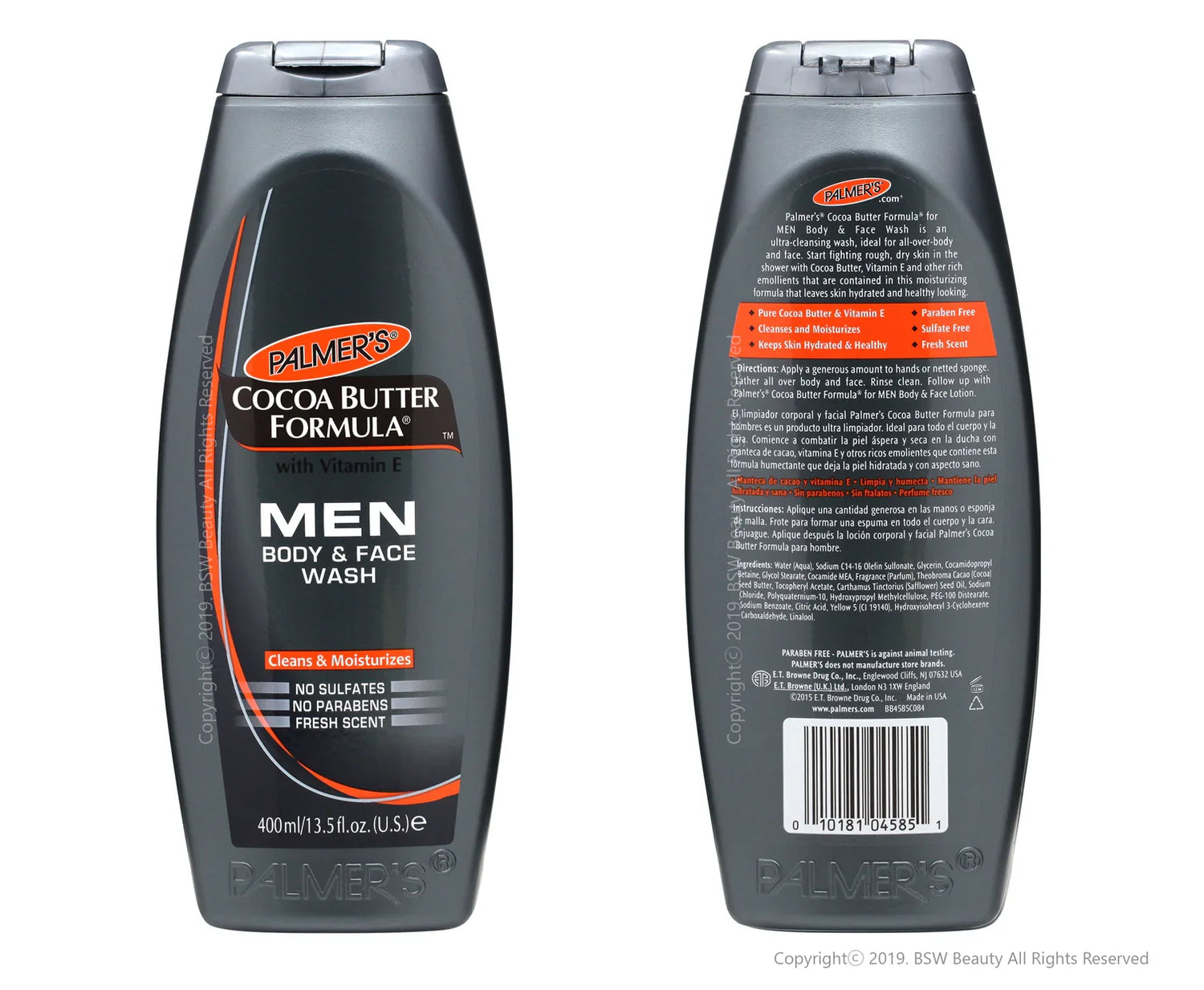 Palmers Cocoa Butter Formula Body & Face Wash for Men Vitamin E 400ml - view 2