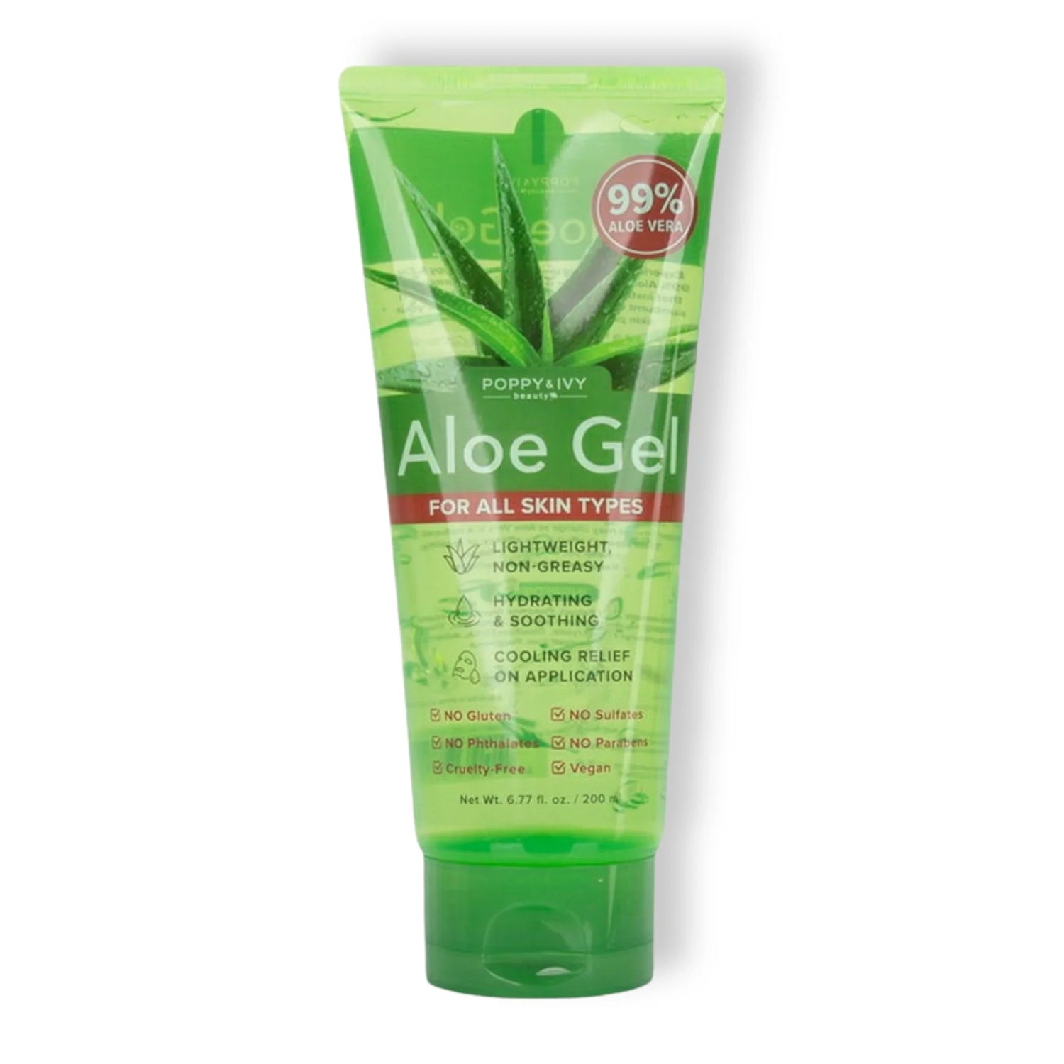 Poppy & Ivy - Aloe Gel 99% Aloe Gel For All Skin Types - 200ml