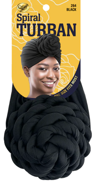 Qfitt Spiral Turban - Black 264 | Shop at CC Hair & Beauty UK