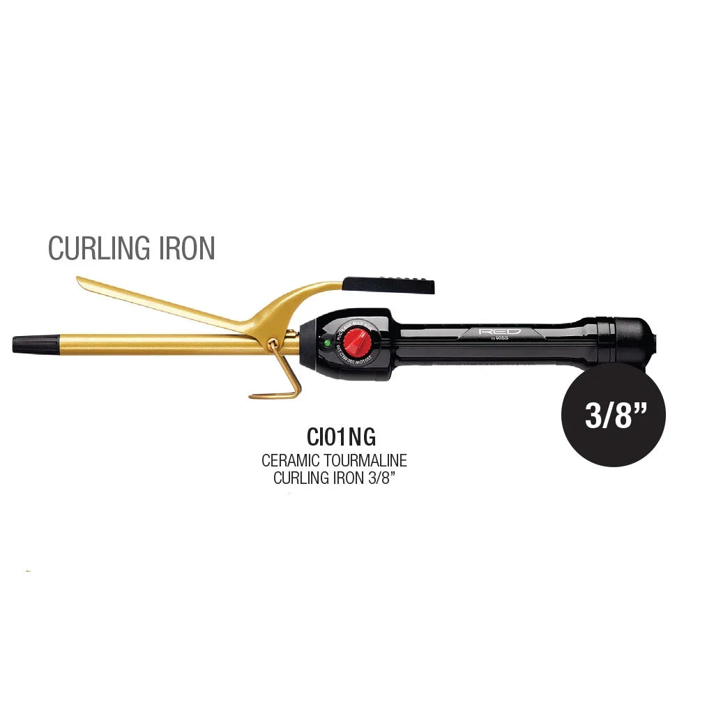 Red By Kiss 3/8 Ceramic Curling Iron C101NG - product detail | CC Hair & Beauty