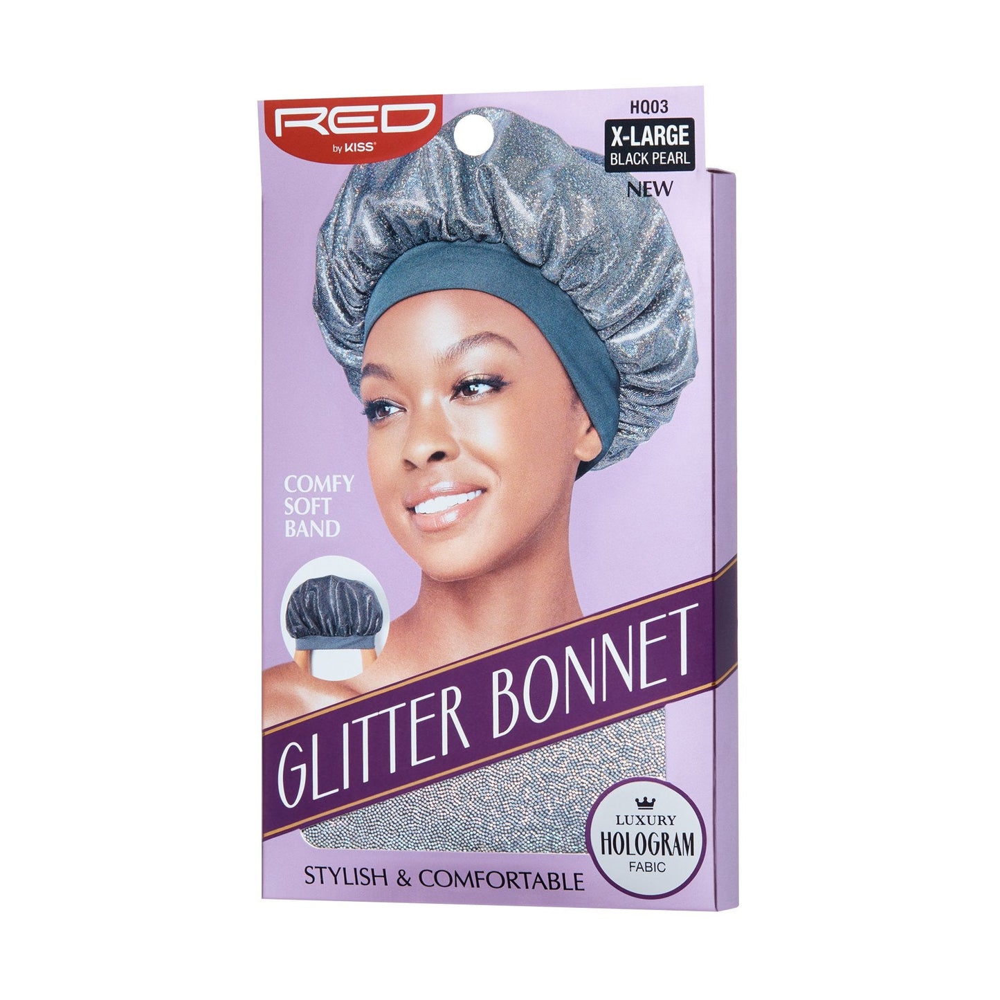 Red By Kiss Glitter Bonnet- Black Pearl HQ03 - product detail | CC Hair & Beauty
