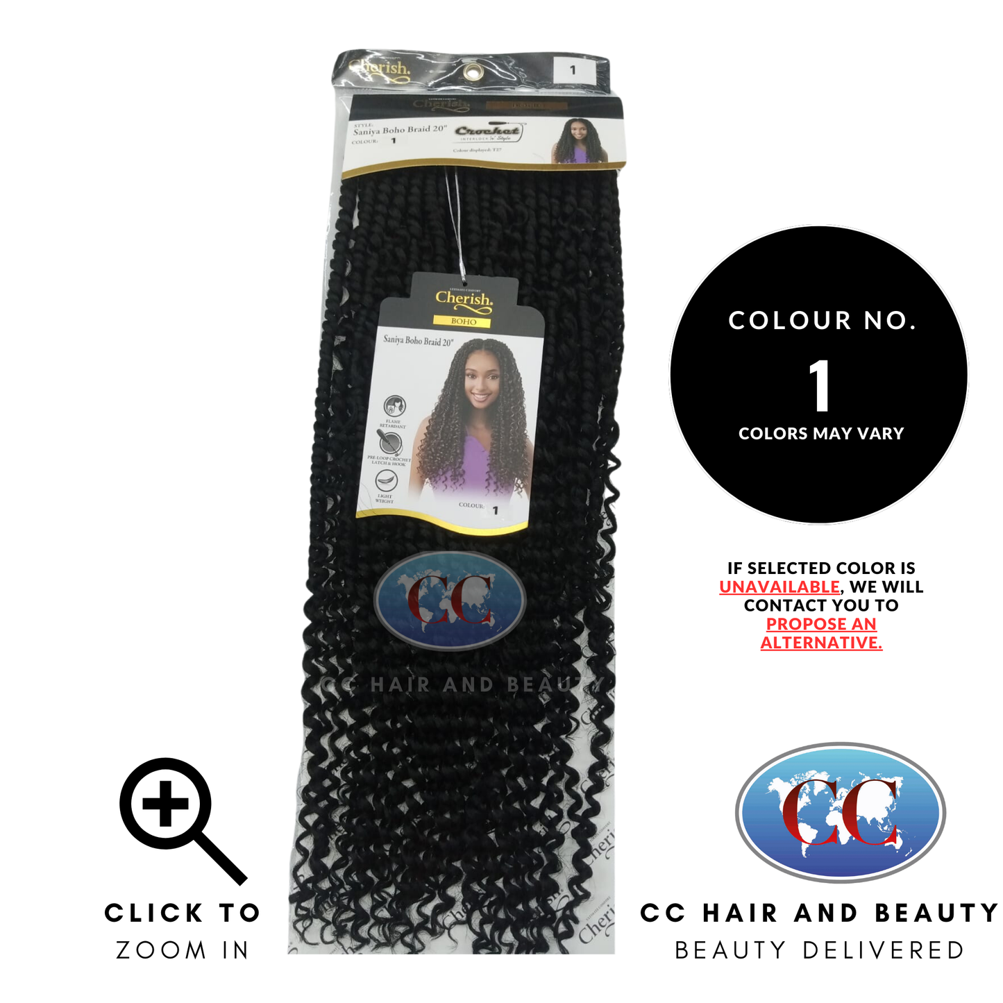 Cherish Synthetic Hair Boho Saniya Boho  Braid 20" - available online | CC Hair & Beauty UK