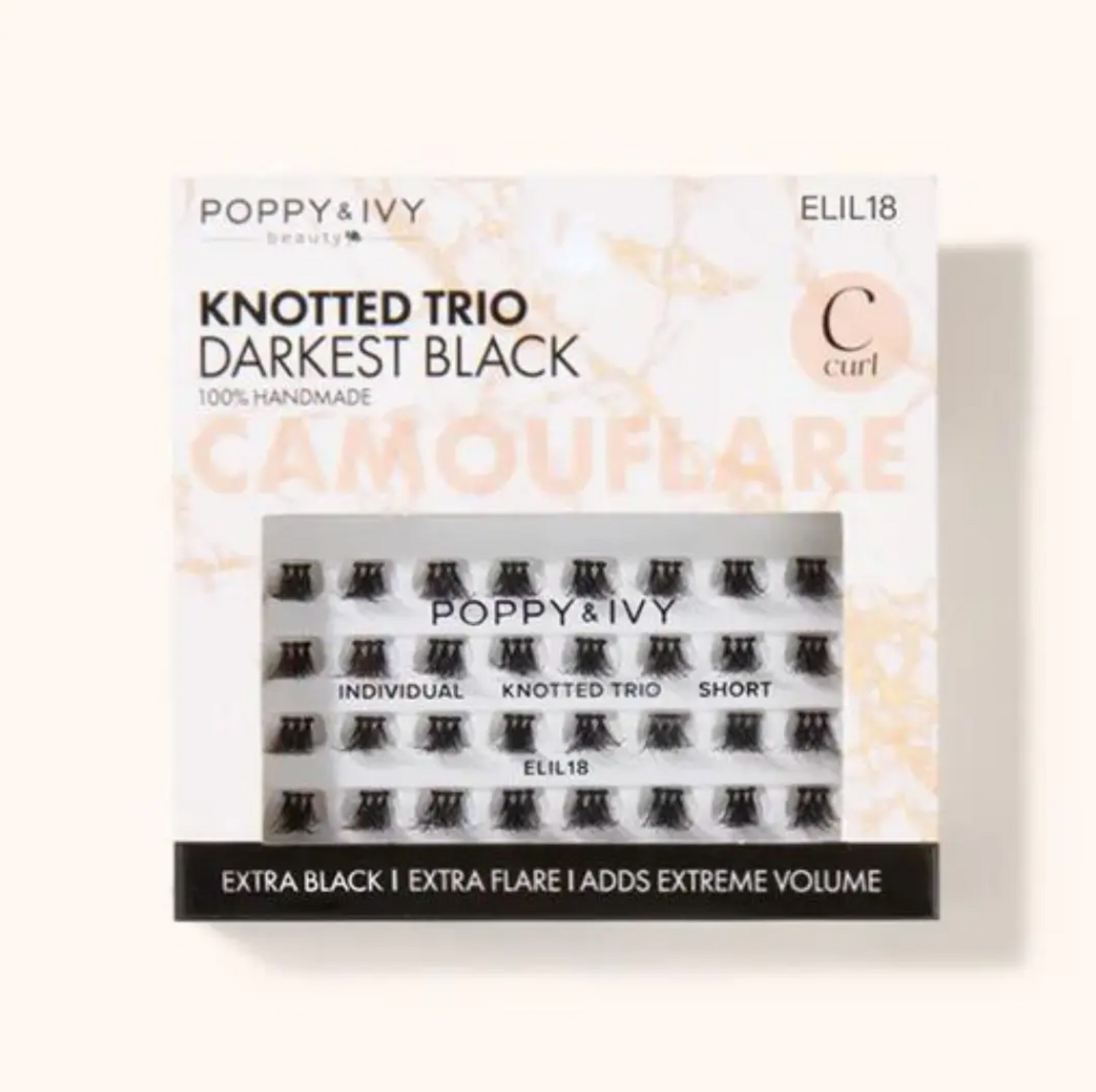 Poppy & Ivy Camouflare Individual Knotted Trio Lash