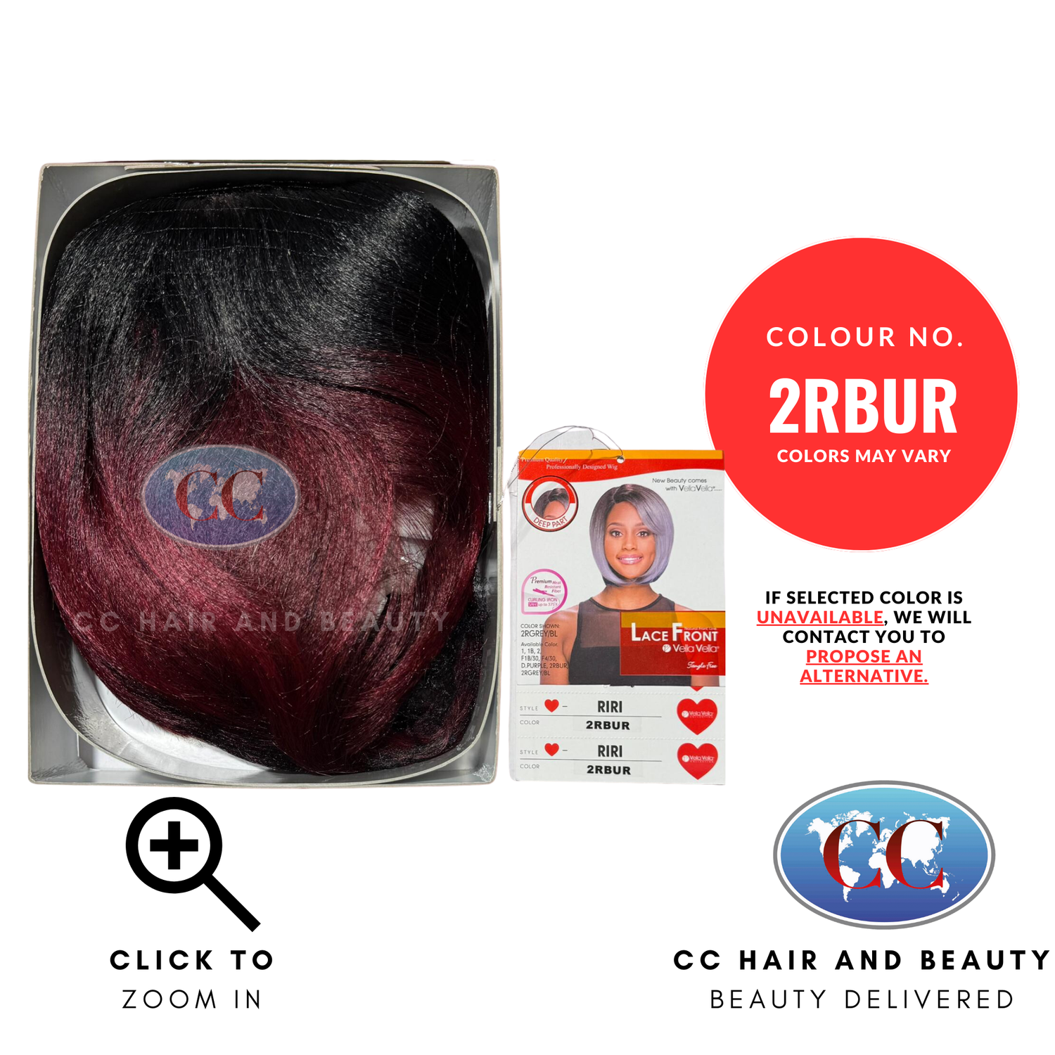 Sensual Vella Vella Lace Front Wig - Riri-Colour 2RBUR