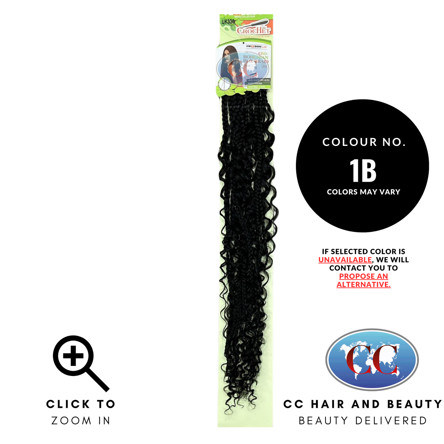 Sleek Freedom Collection Cro Bohemian Box Braids 26"-Colour 1B