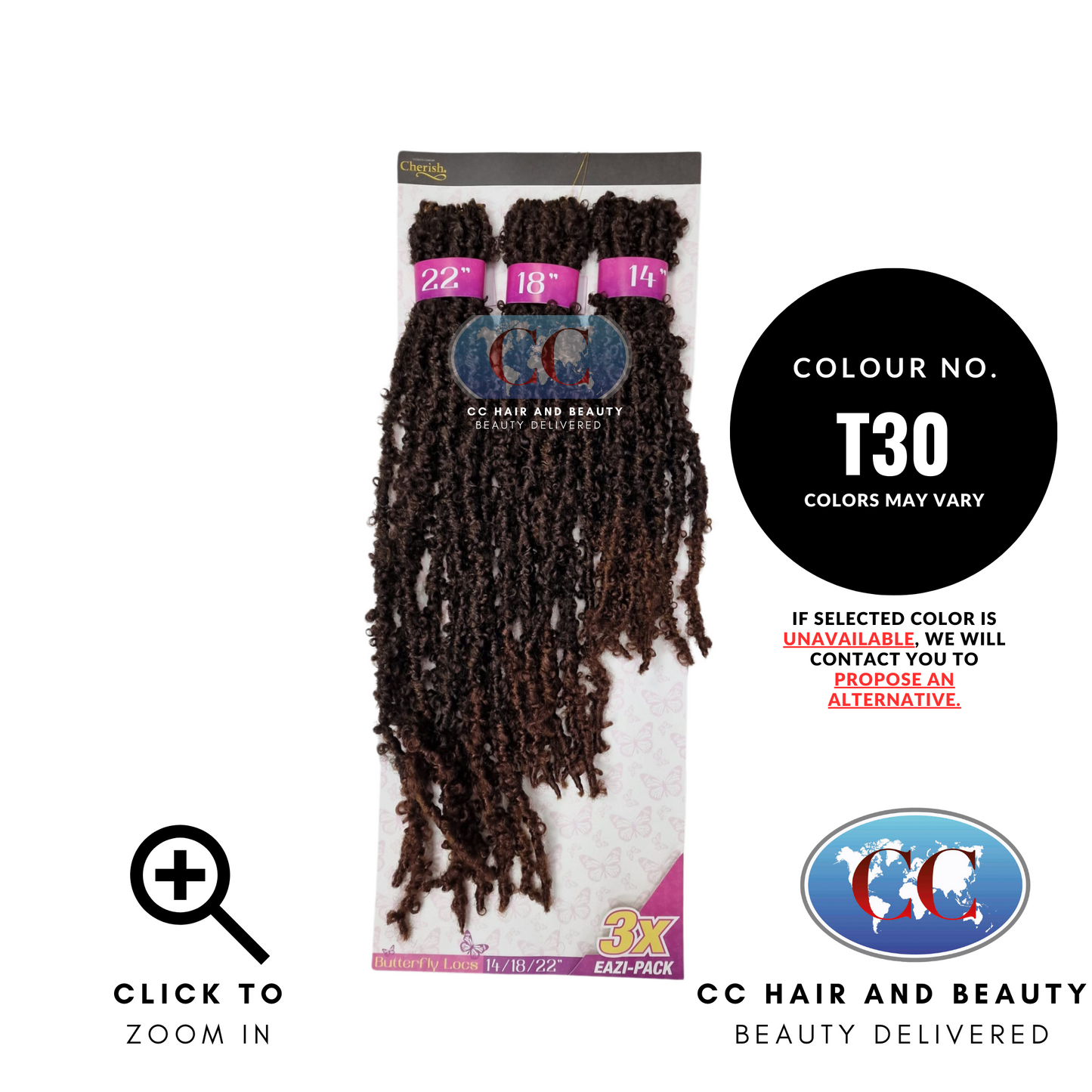 Cherish Butterfly Locs 3X Eazi Pack 14''/18''/22'' | CC Hair & Beauty UK