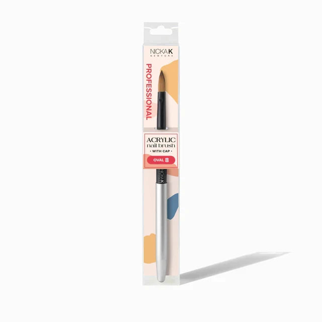 Nicka K Professional Acrylic Nail Brush With Cap | CC Hair & Beauty UK