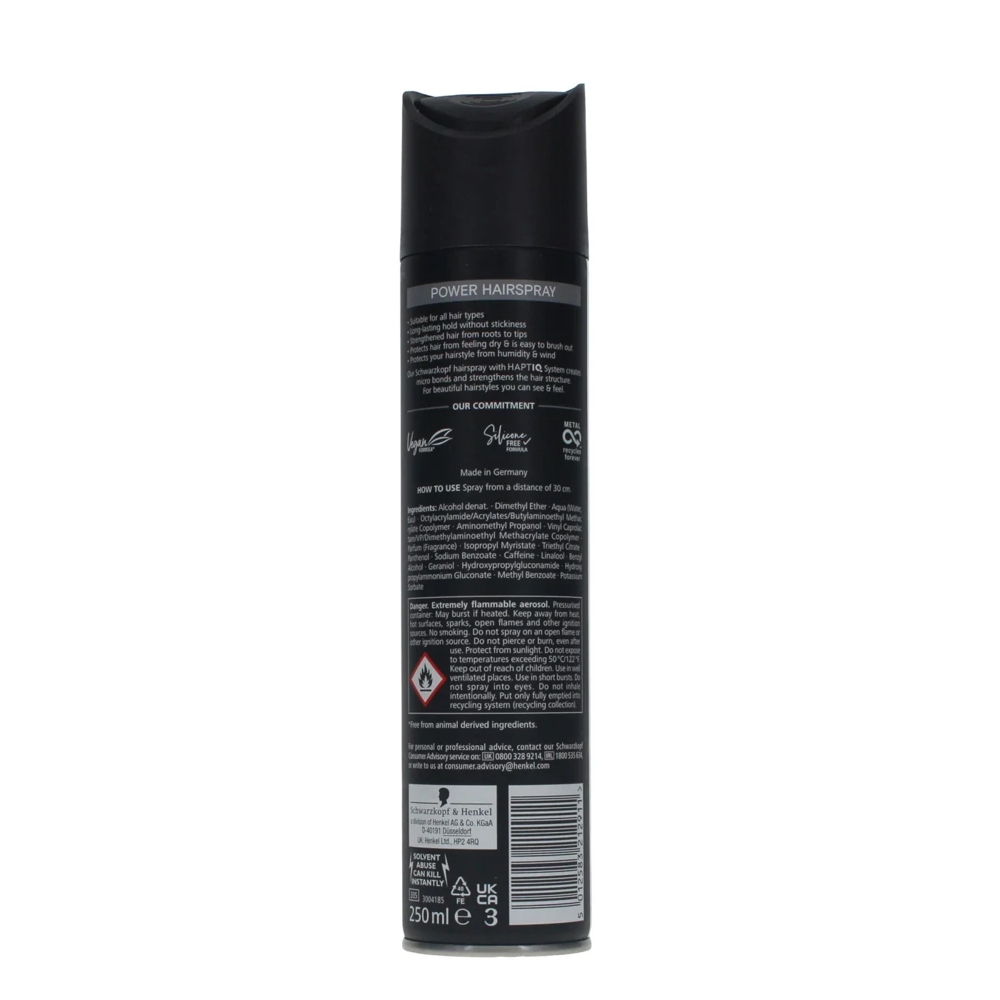 Schwarzkopf Power Hairspray 250ml - product detail | CC Hair & Beauty