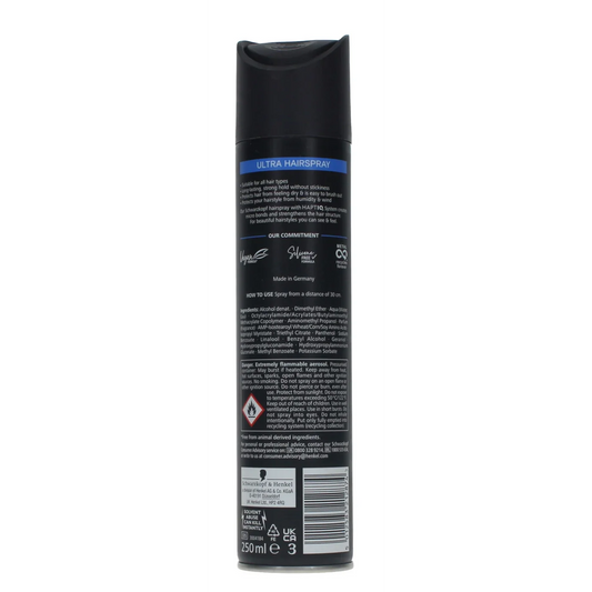 Schwarzkopf Ultra Hairspray 250ml - product detail | CC Hair & Beauty