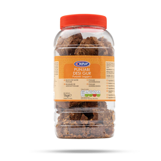 Top-Op Punjabi Jaggery Desi Gur Jar 1kg
