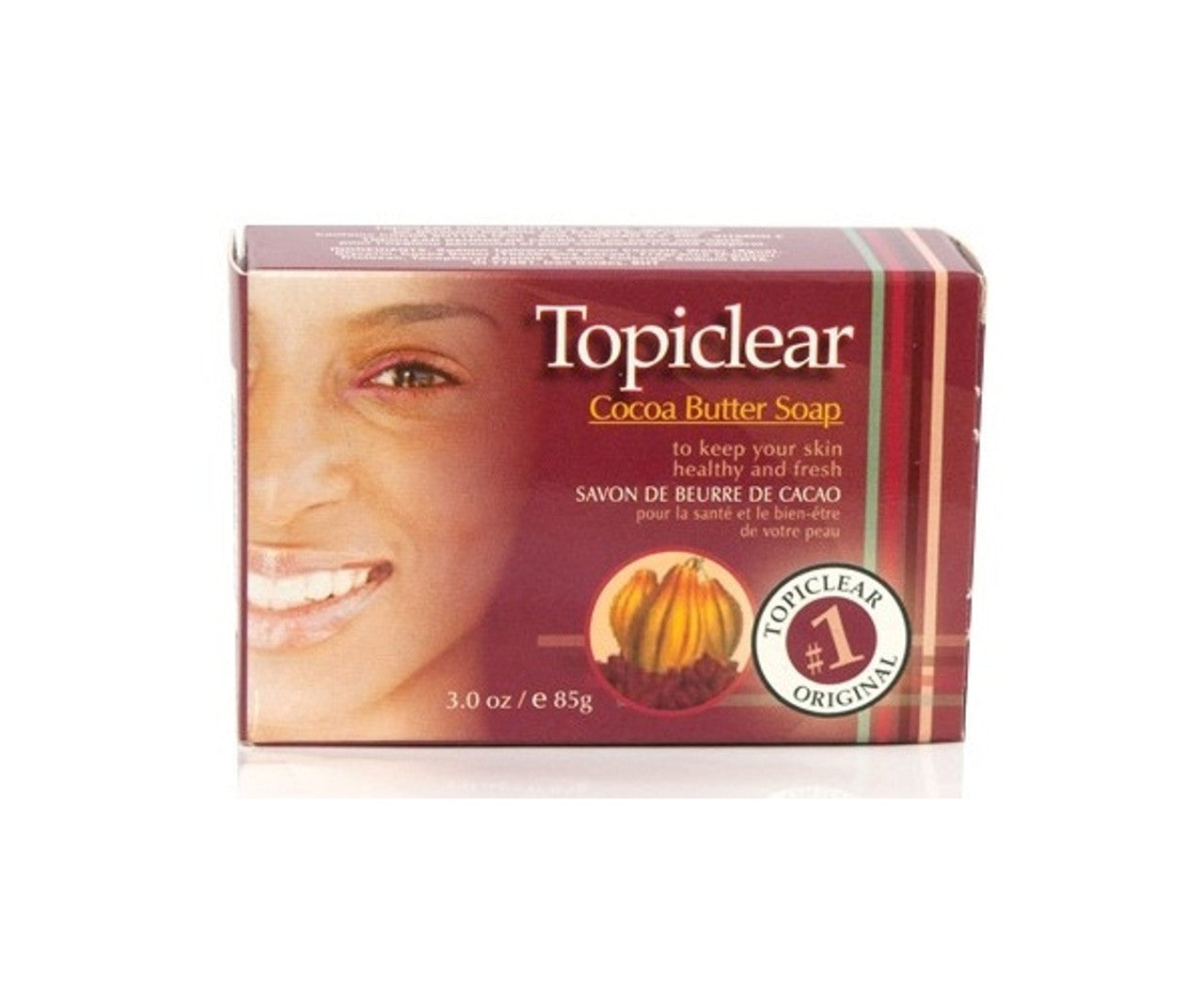 Topiclear Cocoa Butter Soap for Healthy and Fresh Skin 3 oz - product detail | CC Hair & Beauty